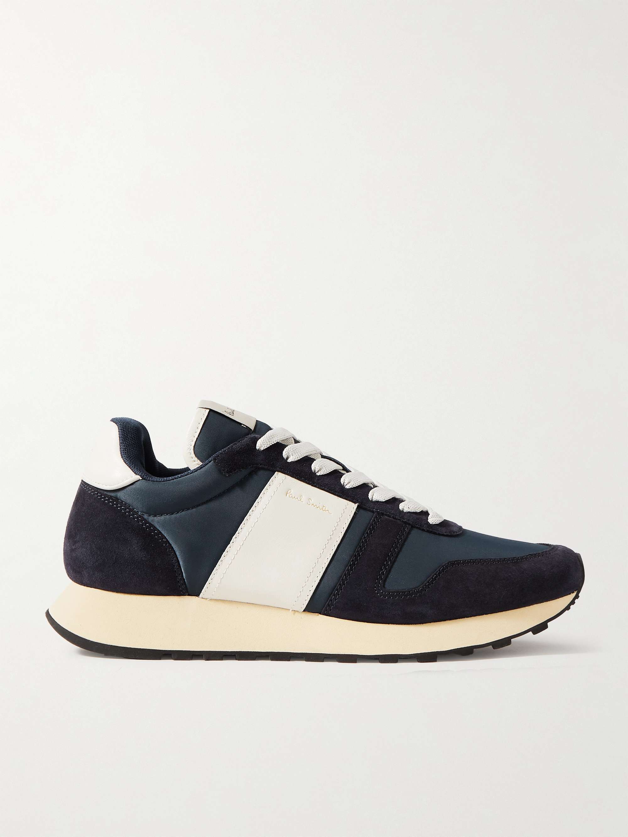 PAUL SMITH Eighties Suede and Leather Sneakers for Men | MR PORTER