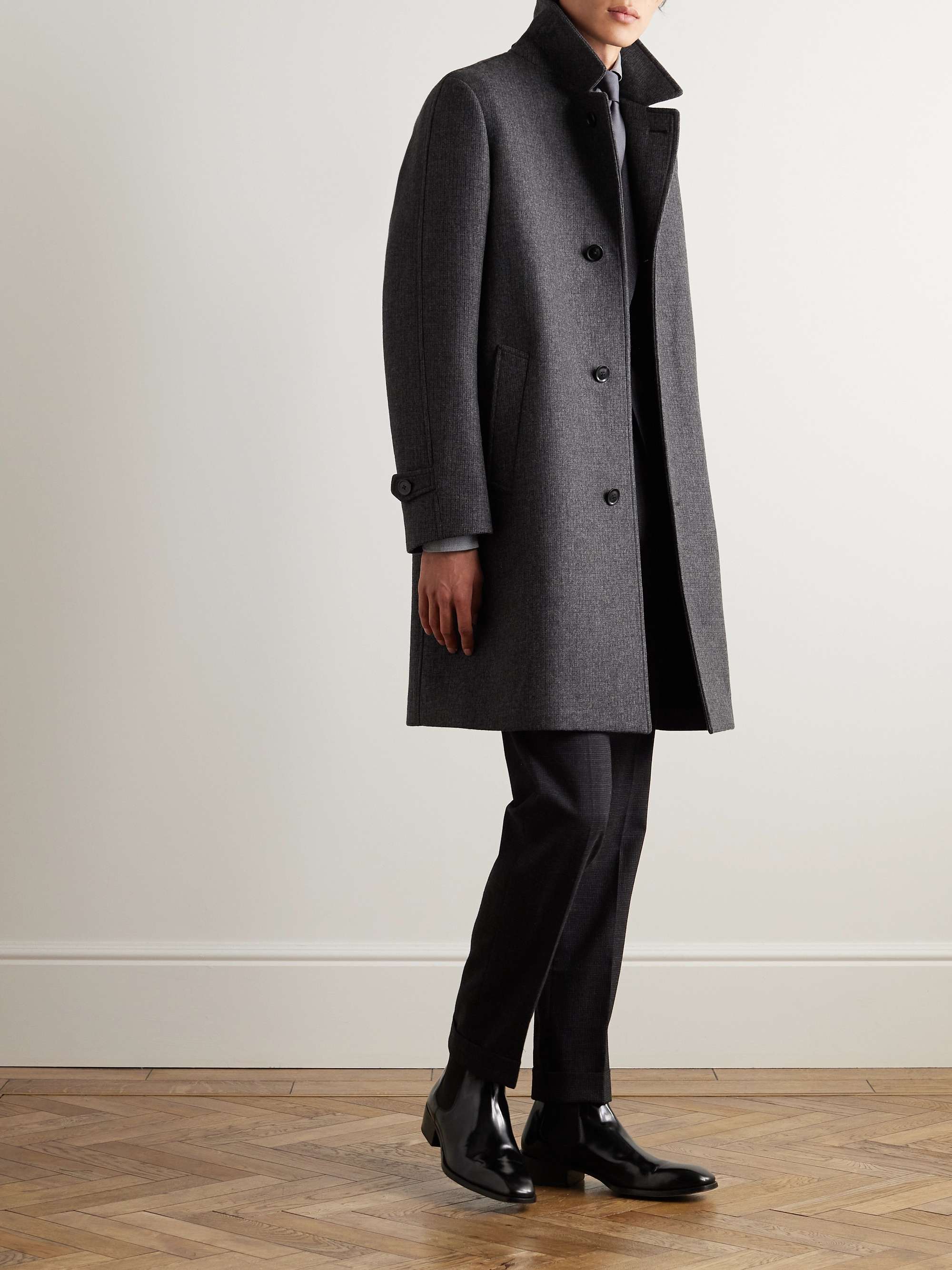TOM FORD Checked Virgin Wool and Cashmere-Blend Coat for Men | MR PORTER