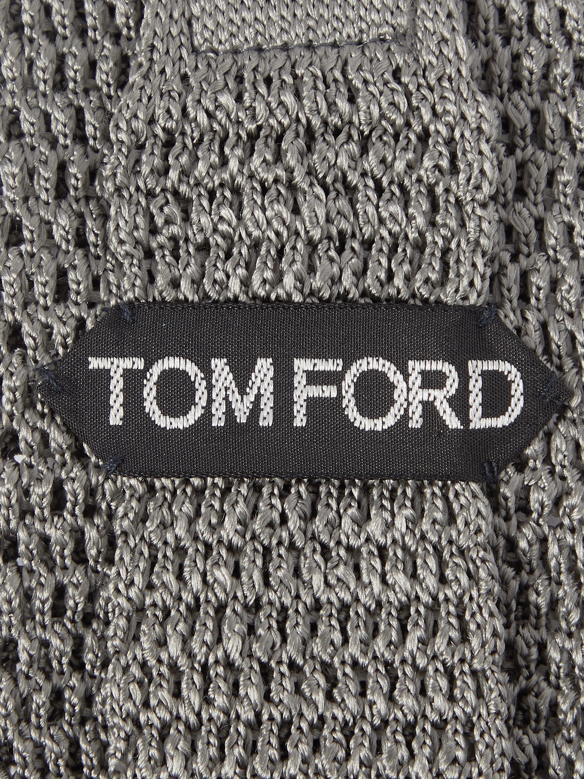 Shop Tom Ford 7.5cm Knitted Silk Tie In Gray