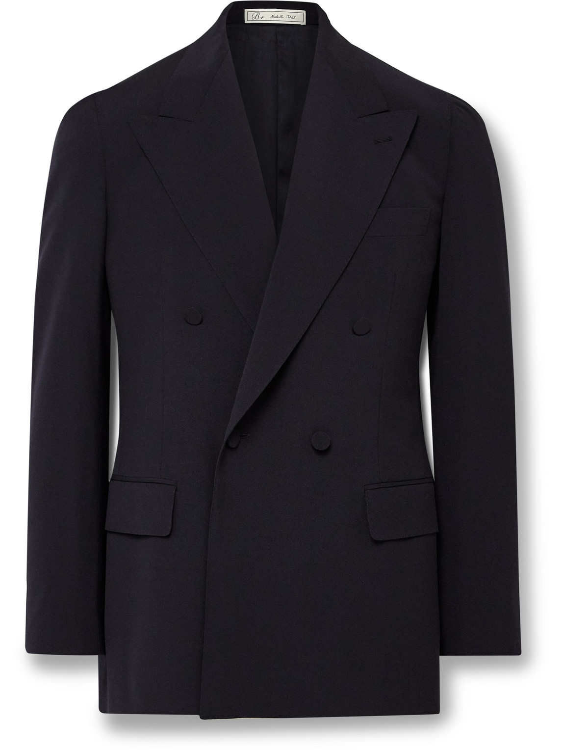 Umit Benan B+ Double-breasted Wool Suit Jacket In Blue