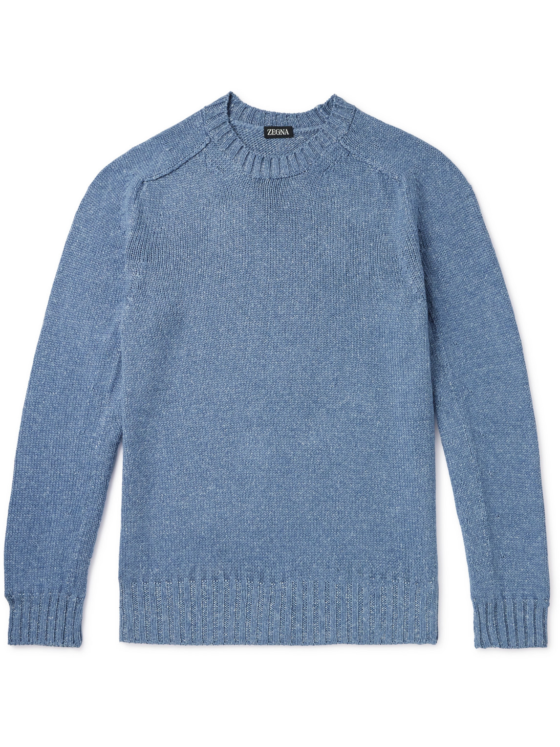 Zegna Cashmere And Silk-blend Sweater In Blue