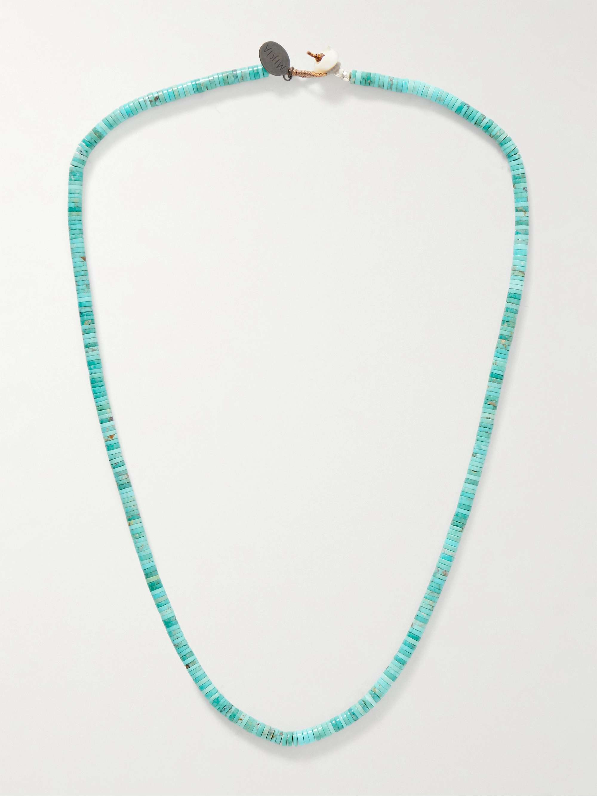 MIKIA Silver, Shell and Turquoise Beaded Necklace for Men | MR PORTER