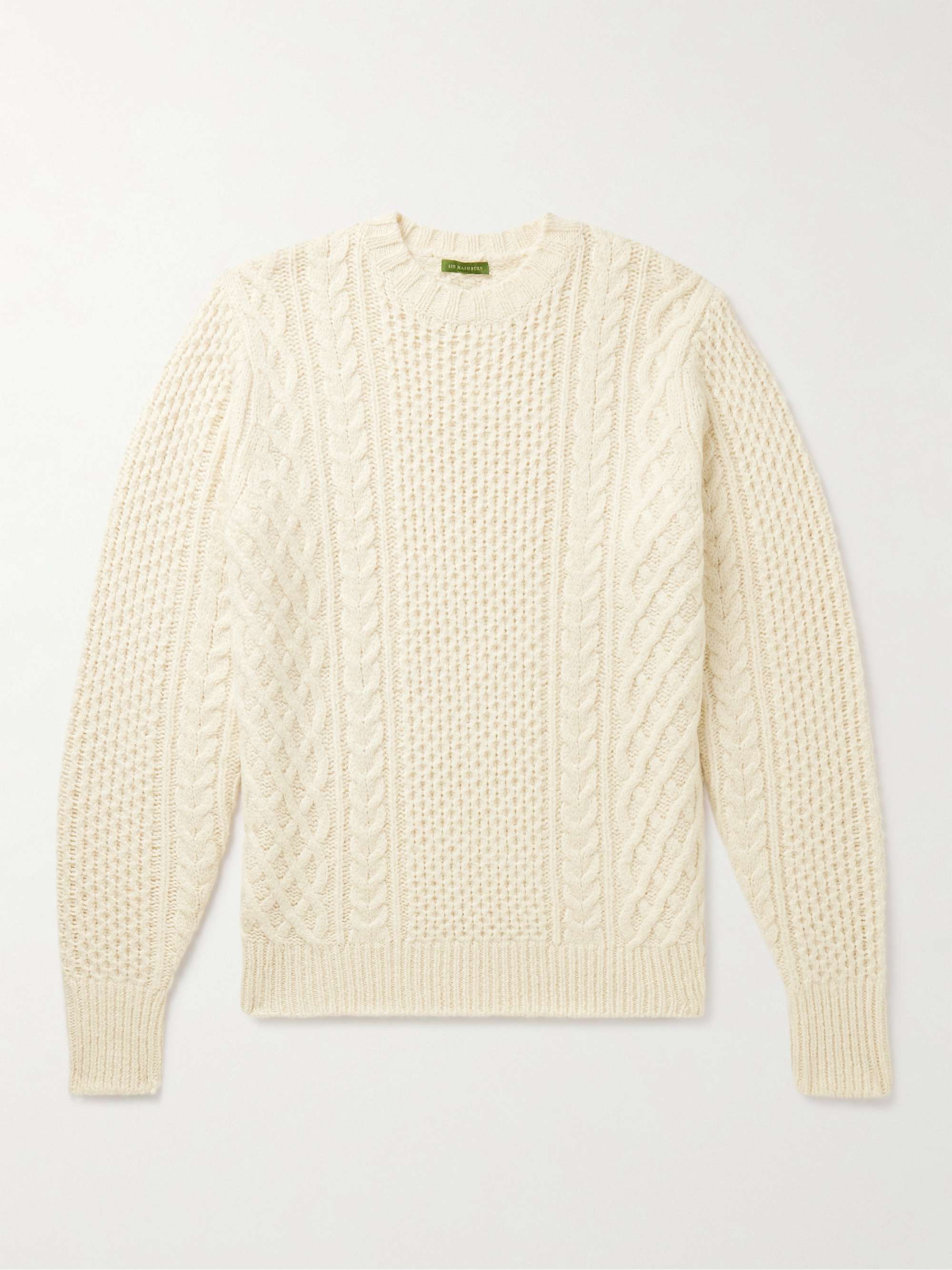 SID MASHBURN Cable-Knit Wool-Blend Sweater for Men | MR PORTER