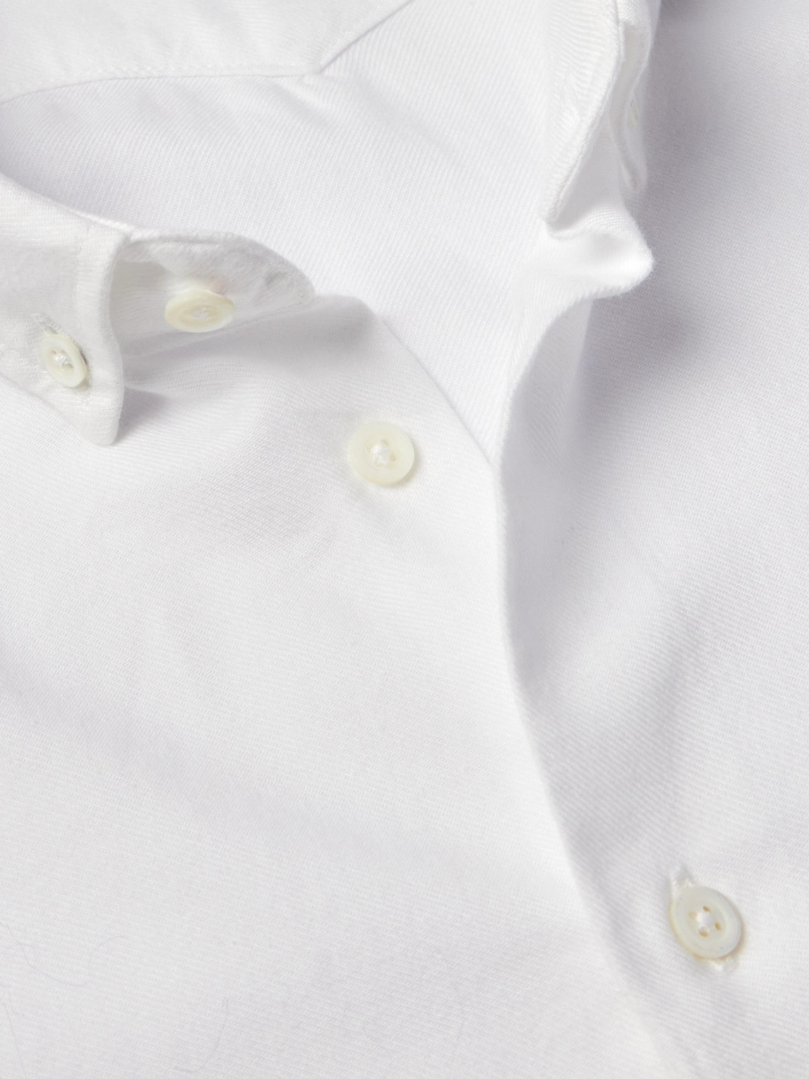 Shop Massimo Alba Boston Button-down Collar Twill Shirt In White