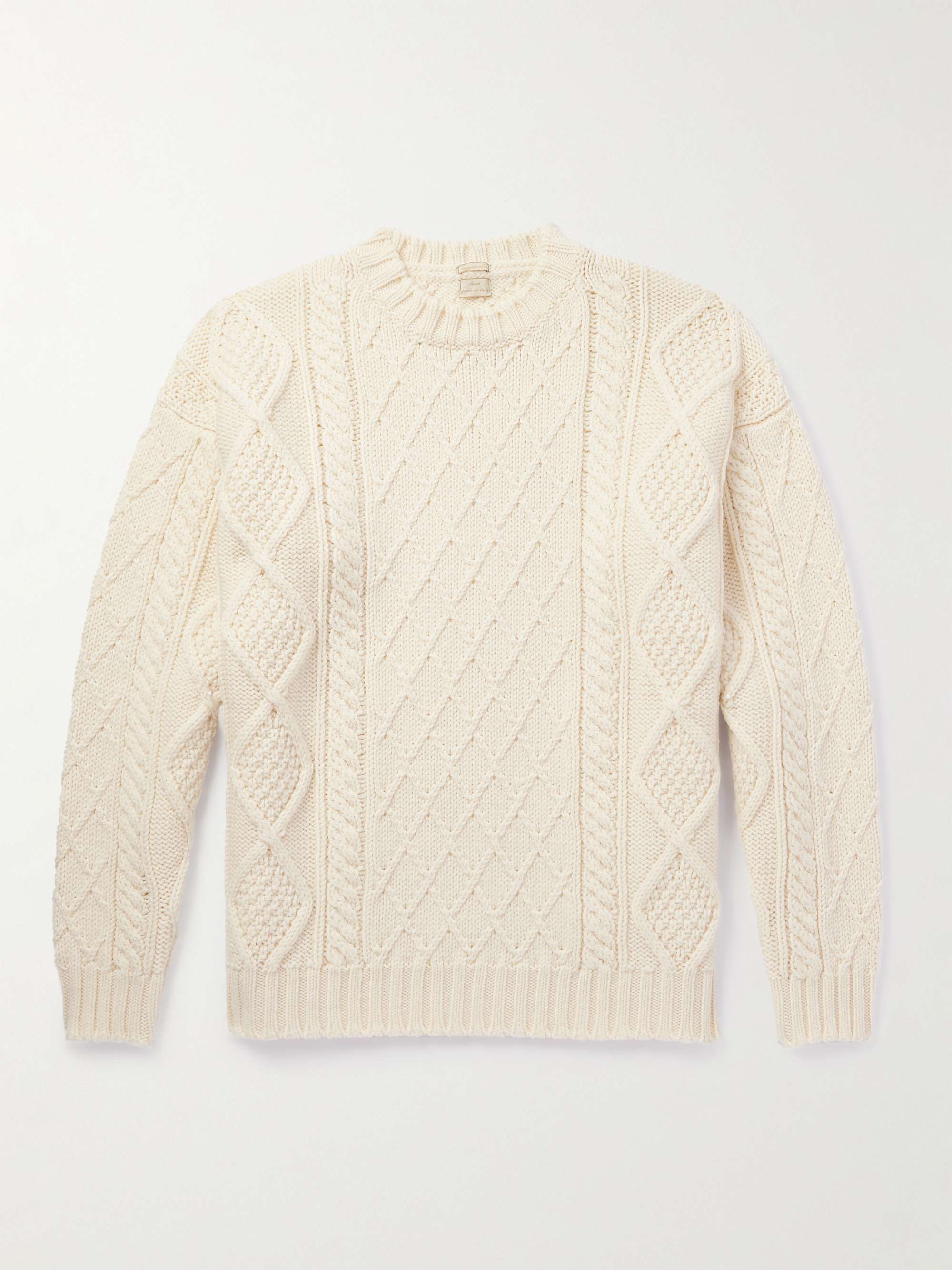 MASSIMO ALBA James Cable-Knit Wool Sweater for Men | MR PORTER
