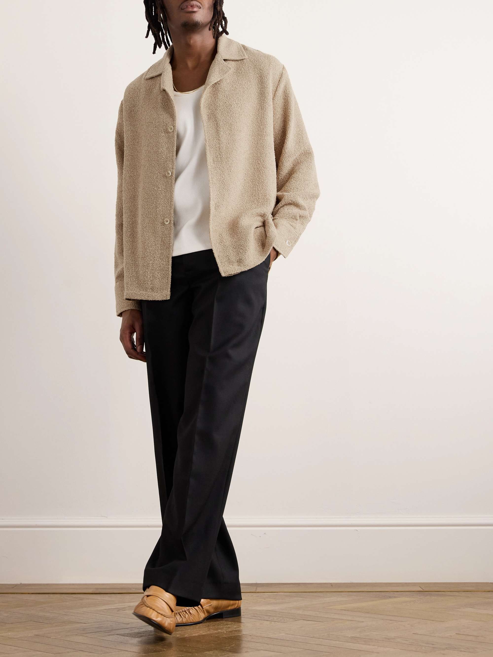 SÉFR Lazaro Cotton-Blend Bouclé Shirt for Men | MR PORTER