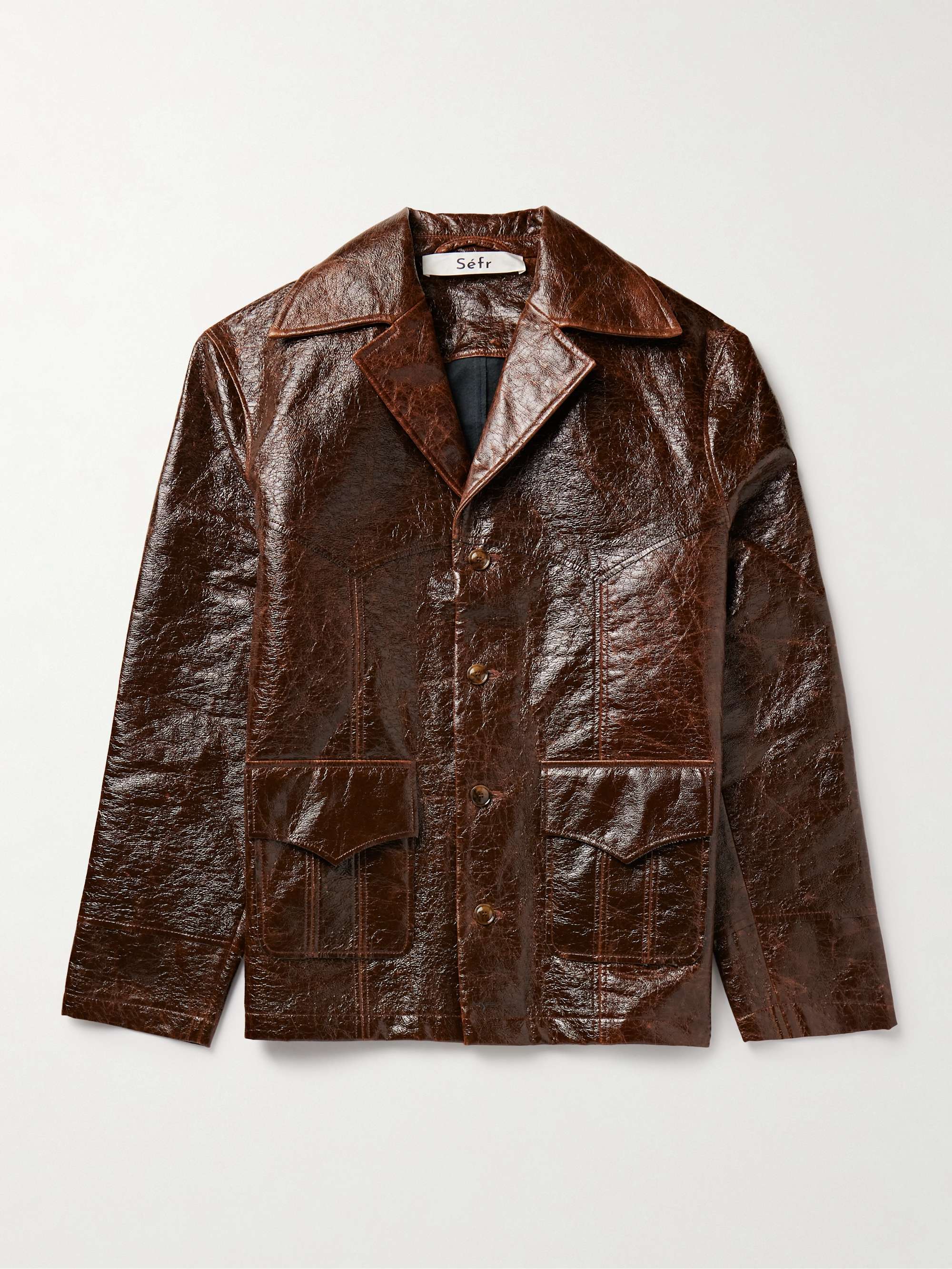 SÉFR Jules Crinkled Coated Cotton-Blend Jacket for Men | MR PORTER