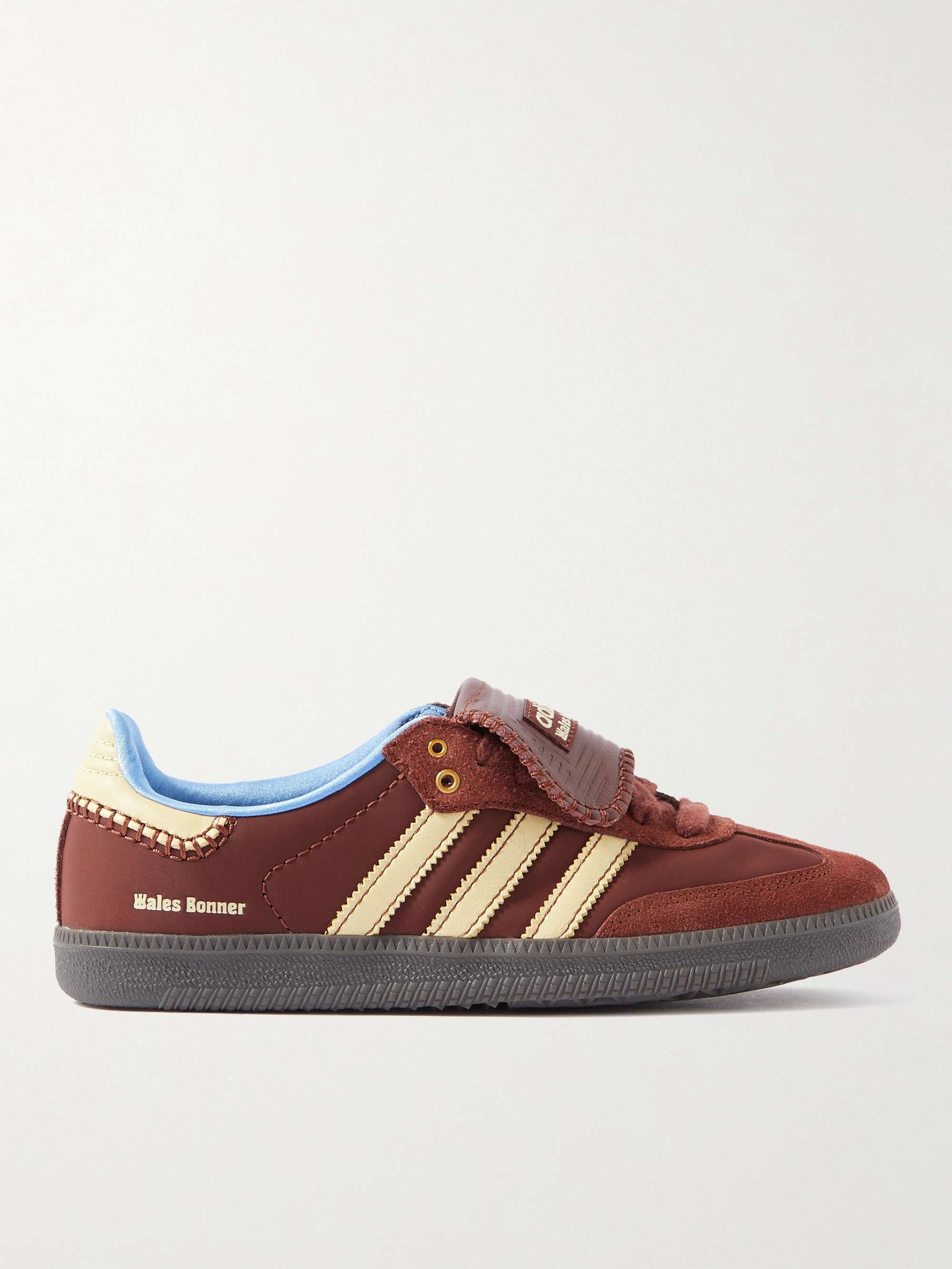 ADIDAS CONSORTIUM + Wales Bonner Samba Suede-Trimmed Leather Sneakers for  Men | MR PORTER