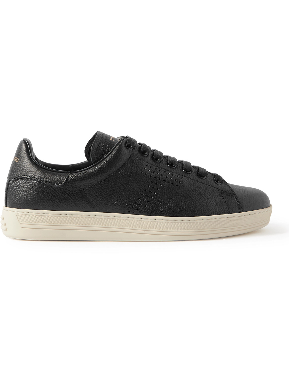 TOM FORD WARWICK PERFORATED FULL-GRAIN LEATHER SNEAKERS