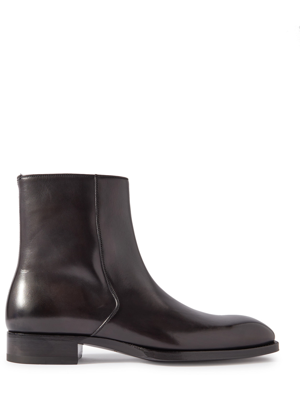Tom Ford Elkan Burnished-leather Chelsea Boots In Brown