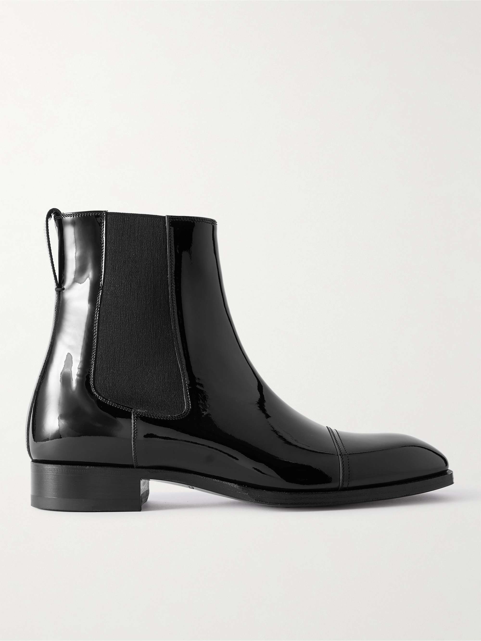TOM FORD Patent-Leather Chelsea Boots for Men | MR PORTER