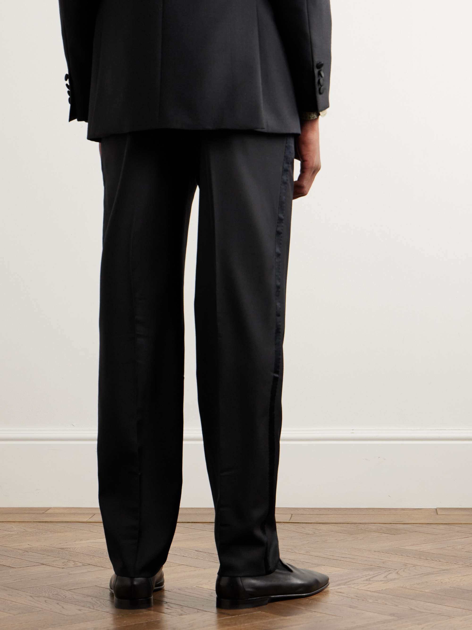 RUBINACCI Straight-Leg Satin-Trimmed Wool-Twill Tuxedo Trousers for Men ...