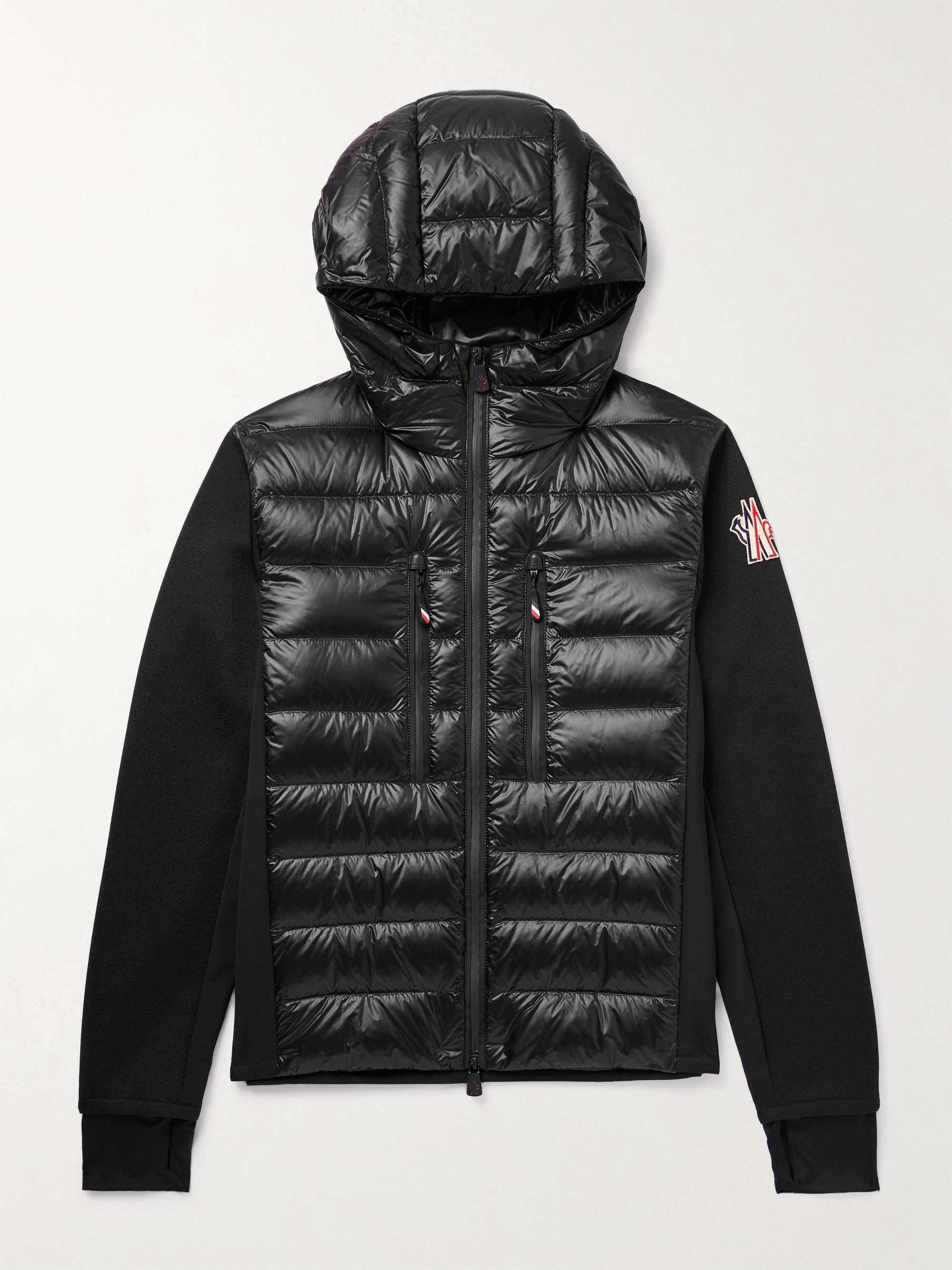 VTG Auth Women's MONCLER Grenoble Black Zip Up Down Puffer Jacket Coat - 2 M