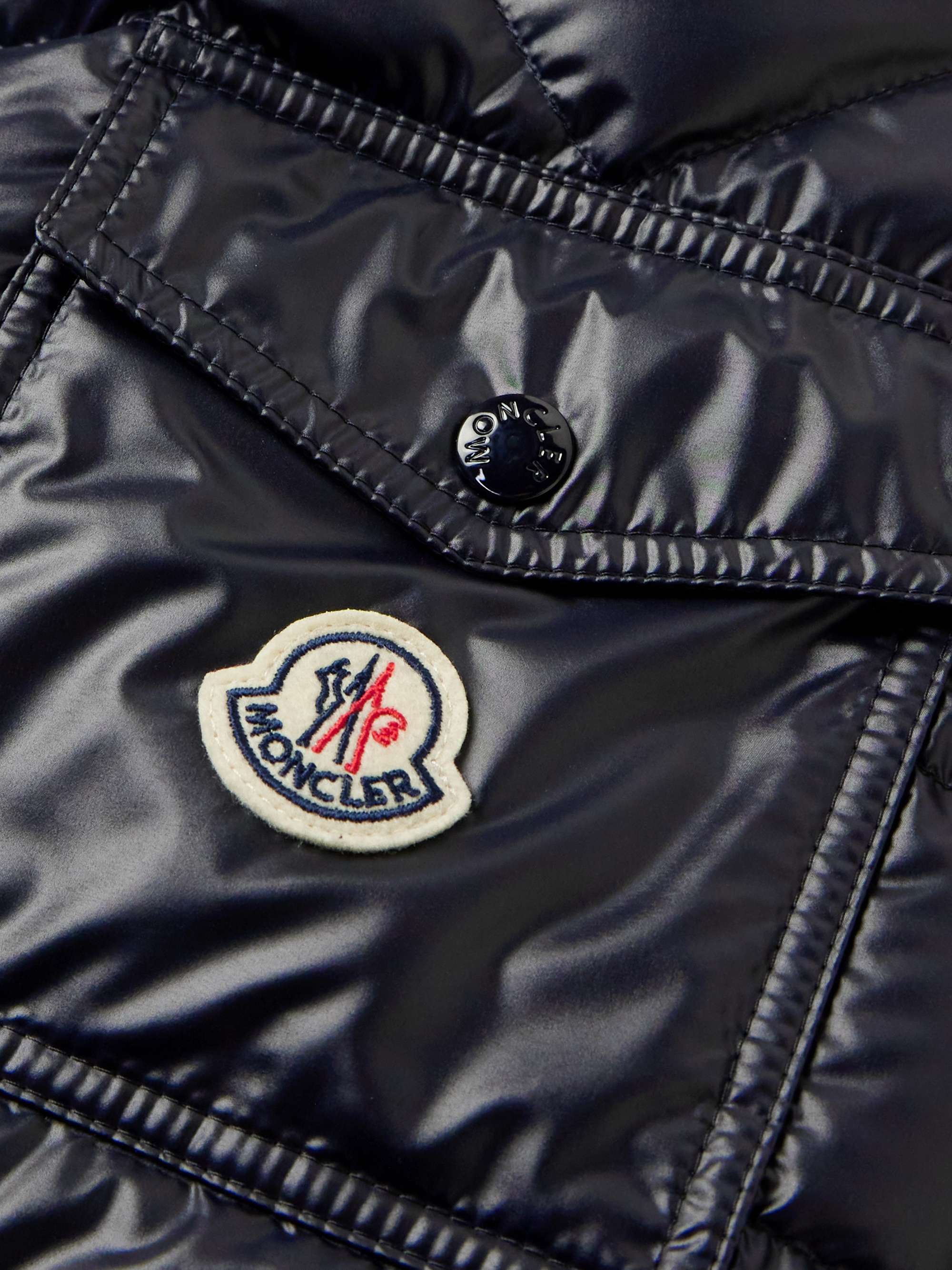 MONCLER Logo-Appliquéd Quilted Shell Down Hooded Jacket for Men | MR PORTER