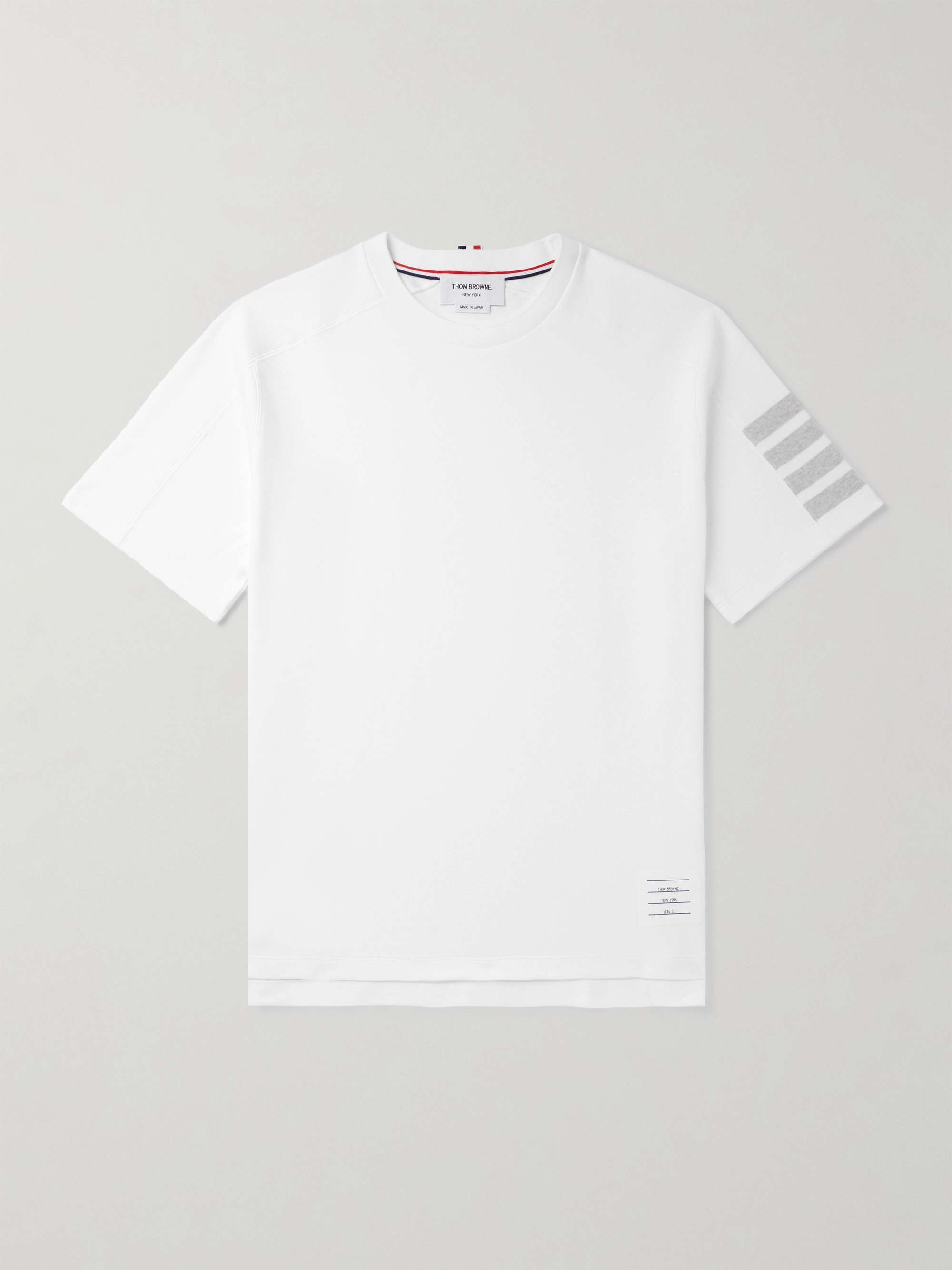 THOM BROWNE Striped Cotton-Jersey T-Shirt for Men | MR PORTER