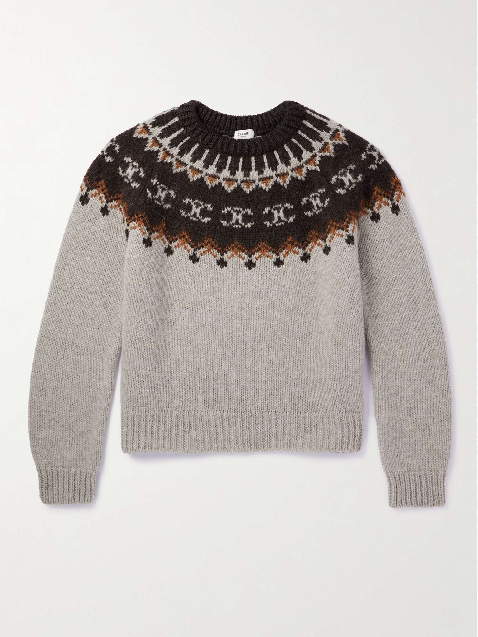 CELINE HOMME Fair Isle Wool Sweater for Men | MR PORTER