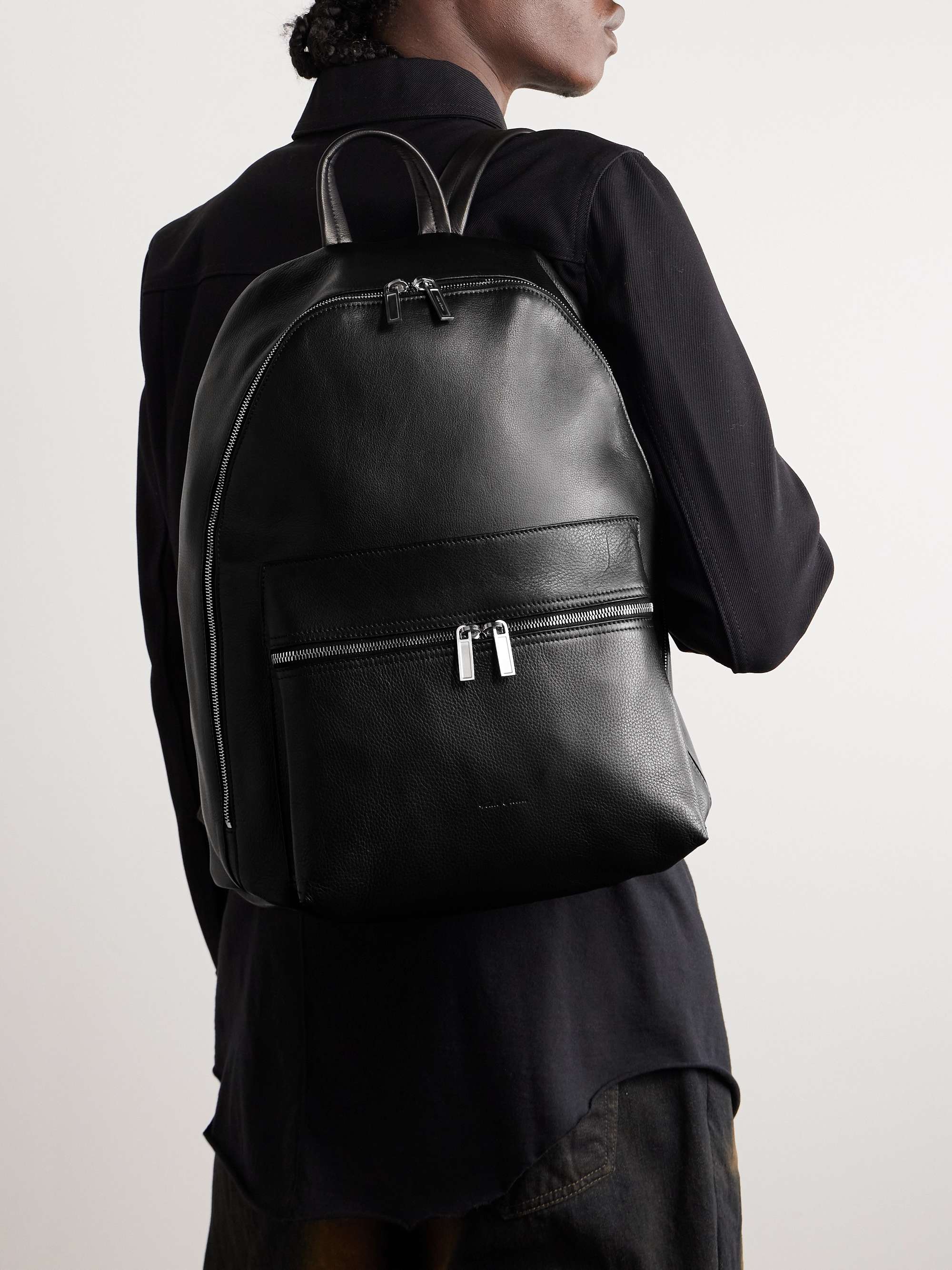 RICK OWENS Full-Grain Leather Backpack for Men | MR PORTER