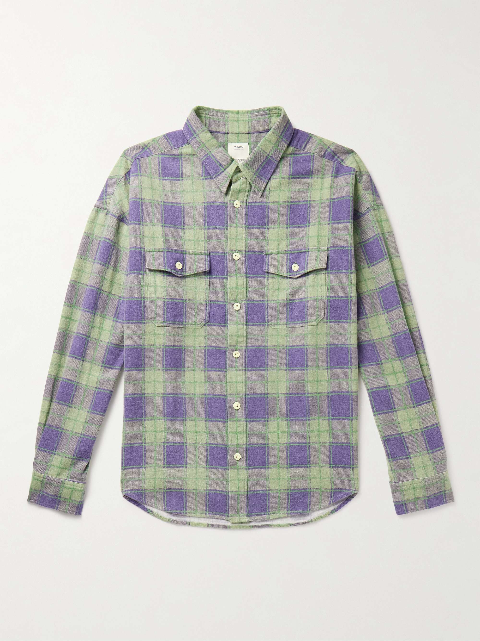 VISVIM Pioneer Checked Brushed Cotton-Flannel Shirt for Men