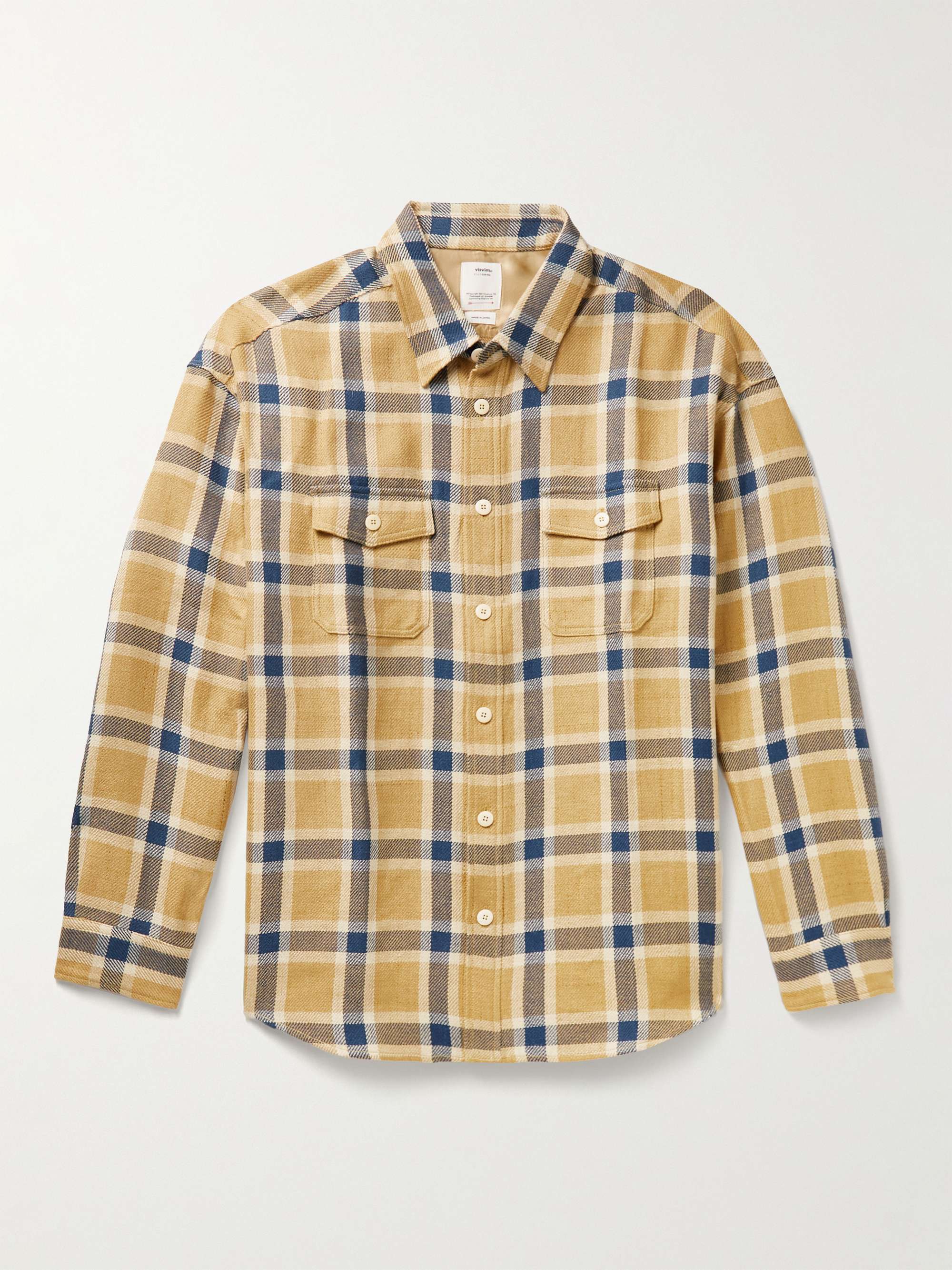 VISVIM Lumber Checked Linen and Wool-Blend Flannel Shirt for Men | MR ...