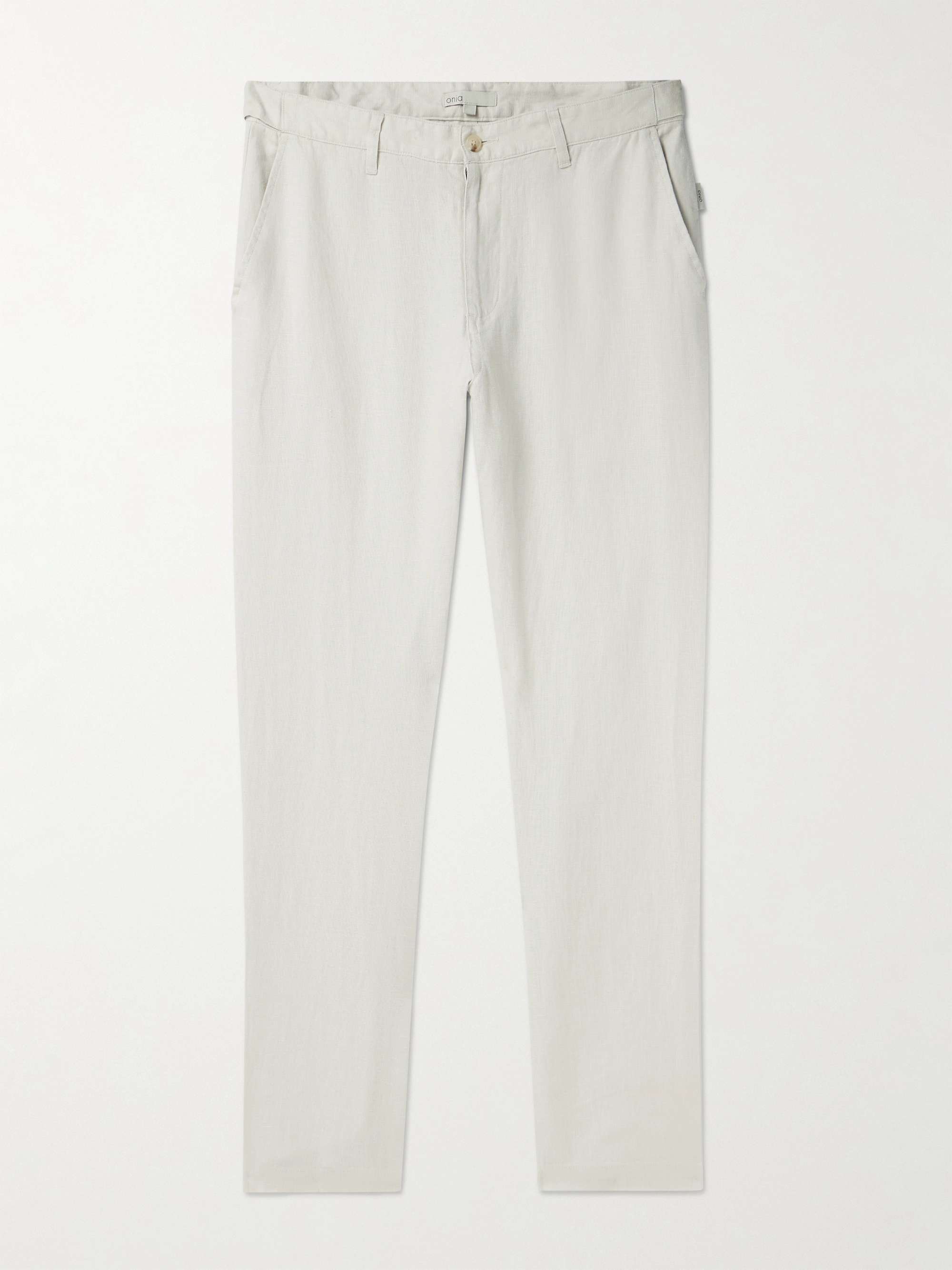 ONIA Straight-Leg Linen Trousers for Men | MR PORTER