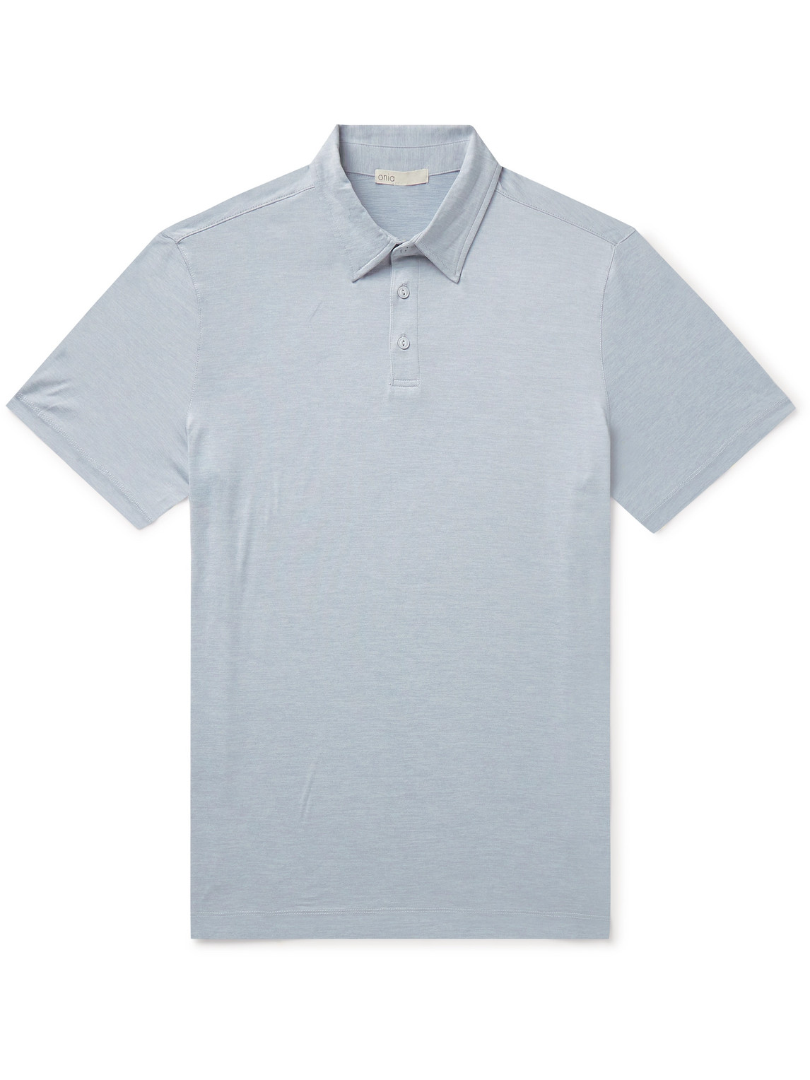 Onia Slim-fit Stretch-jersey Polo Shirt In Blue