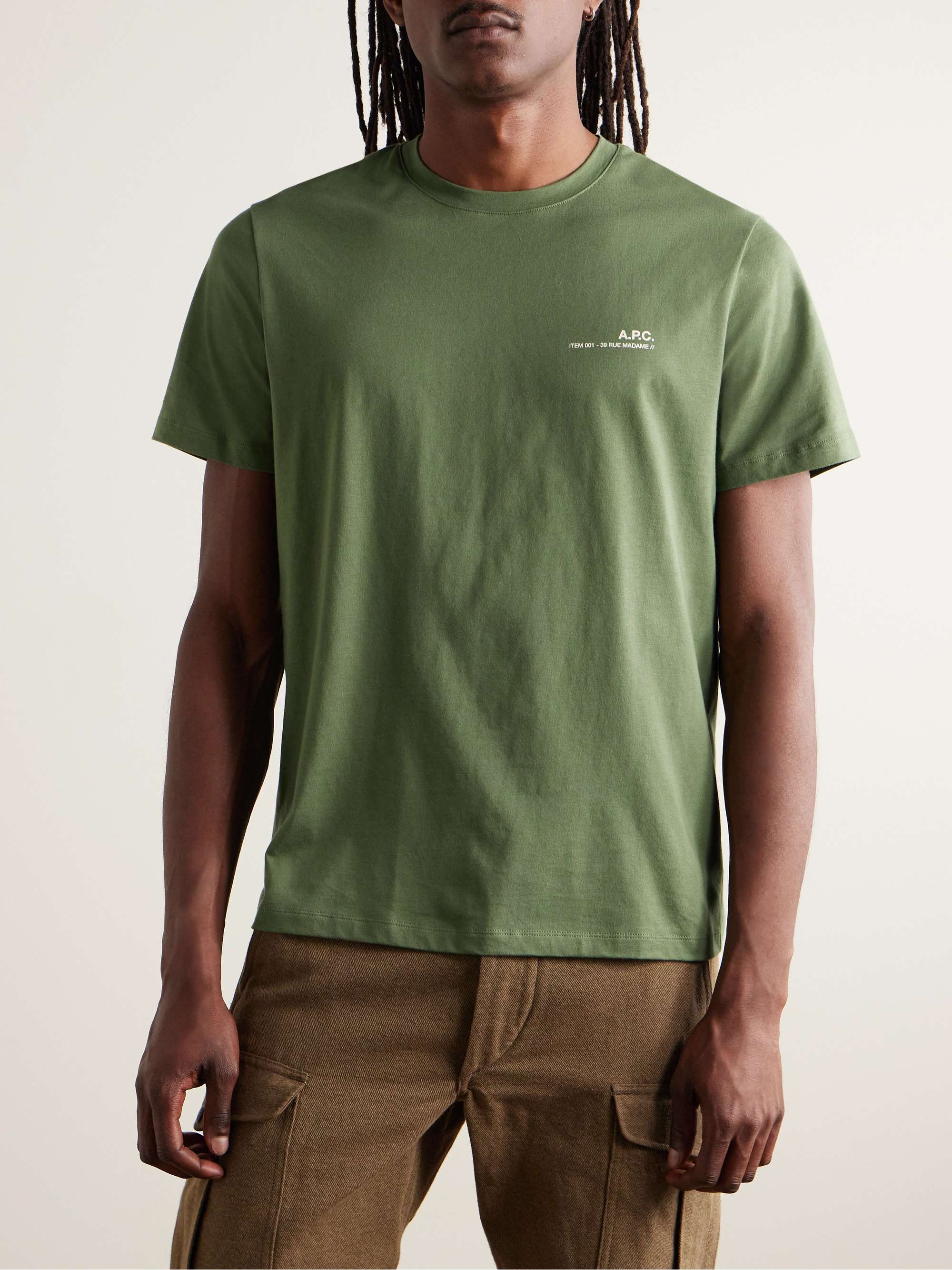 A.P.C. Item T-Shirt aus Baumwoll-Jersey mit Logoprint