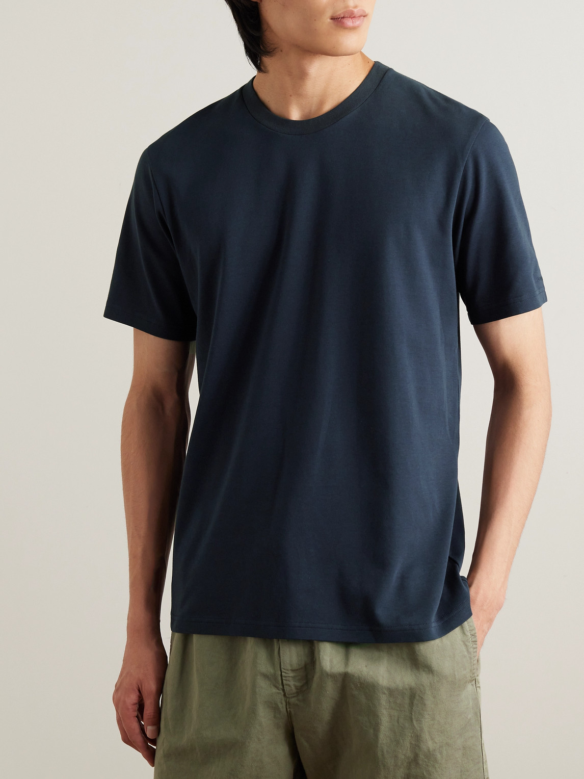 Shop Orlebar Brown Deckard Cotton-jersey T-shirt In Blue