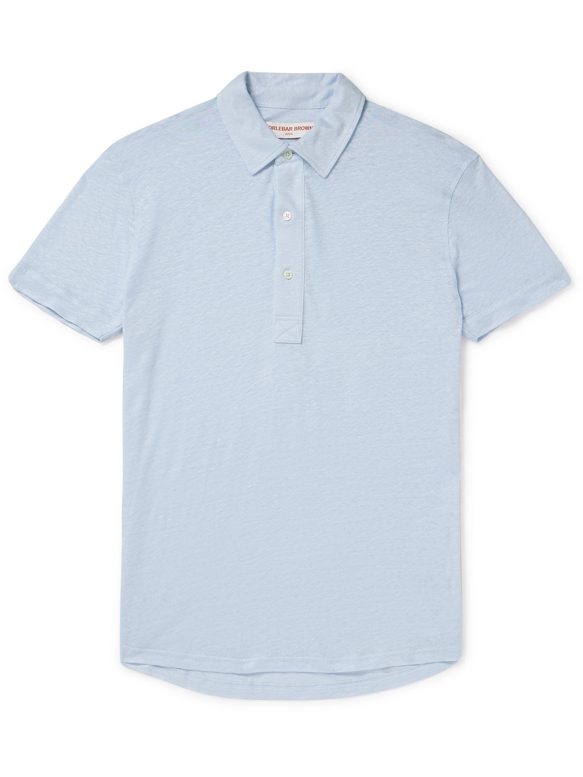 Orlebar Brown Sebastian Linen-jersey Polo Shirt In Blue