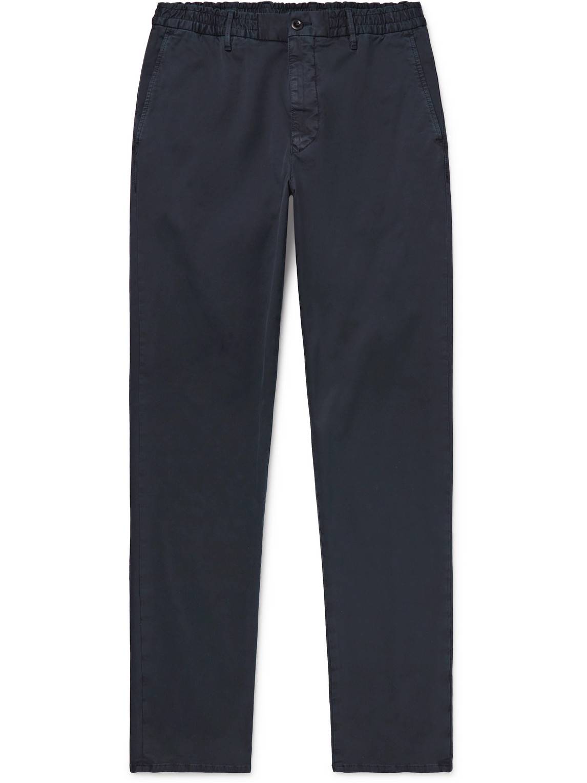 Incotex Slim-fit Cotton-blend Gabardine Trousers In Blue