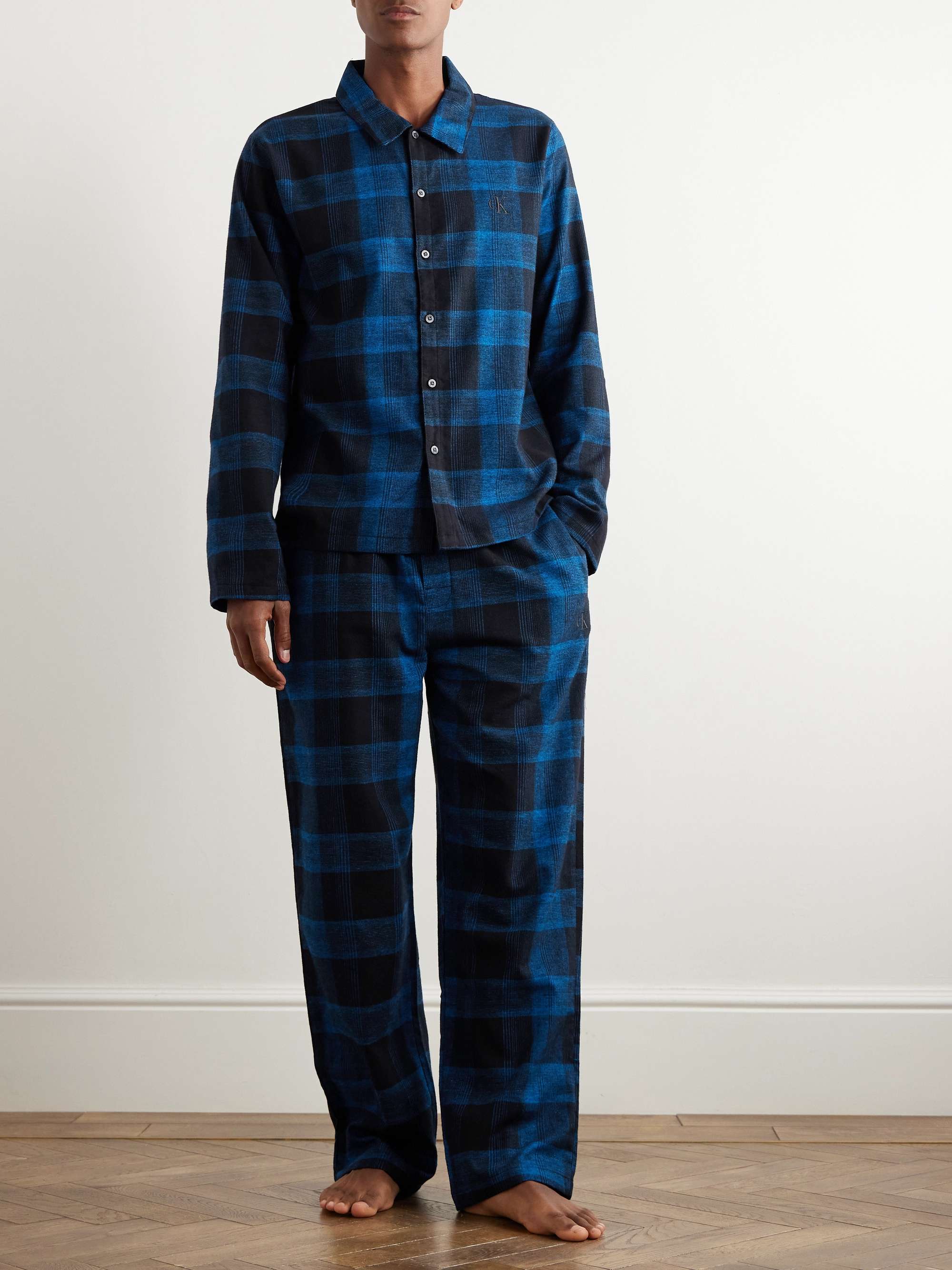 CALVIN KLEIN UNDERWEAR Checked Cotton-Flannel Pyjama Trousers for Men | MR  PORTER