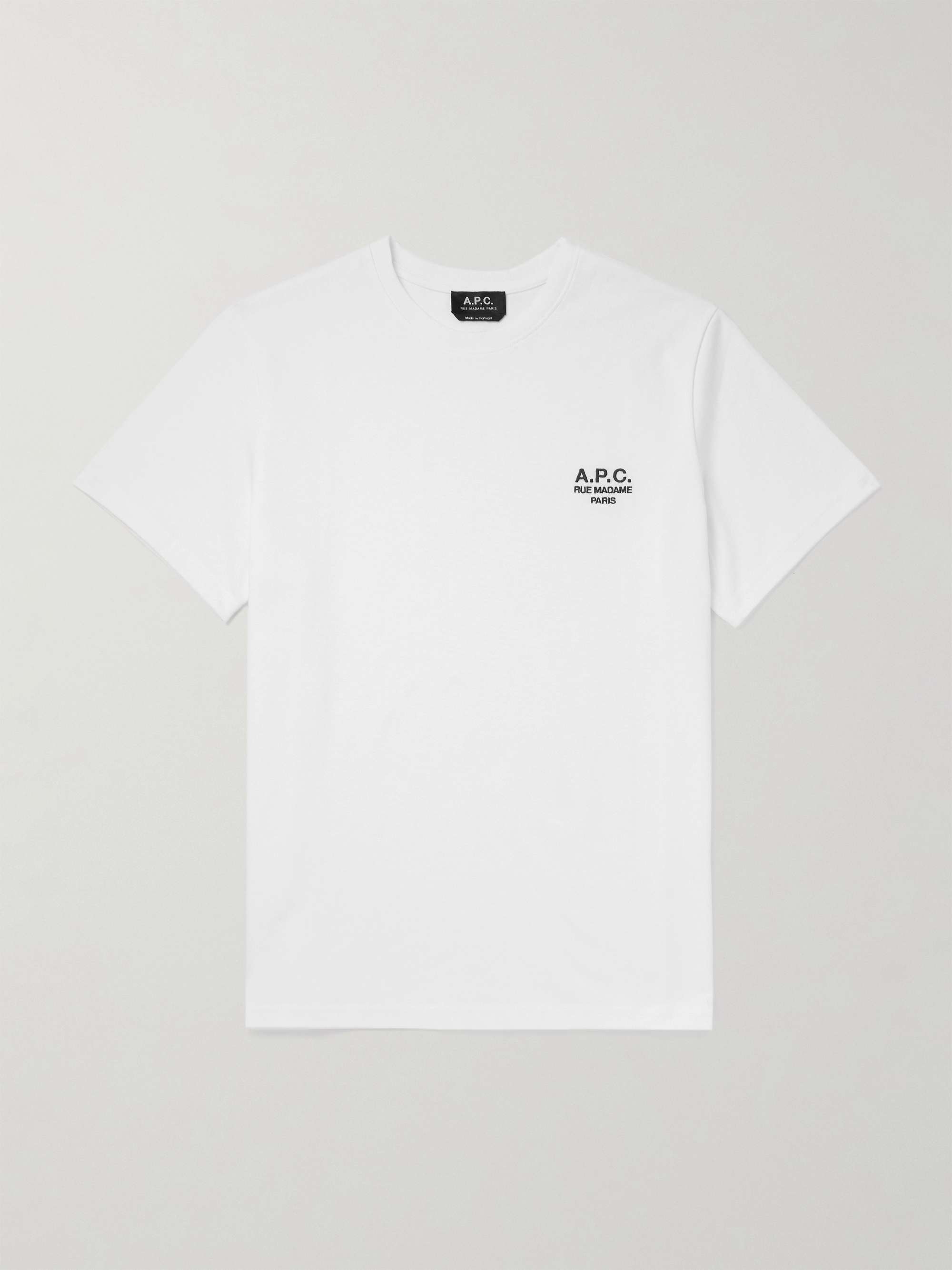 A.P.C. Raymond Logo-Embroidered Cotton-Jersey T-Shirt for Men | MR PORTER