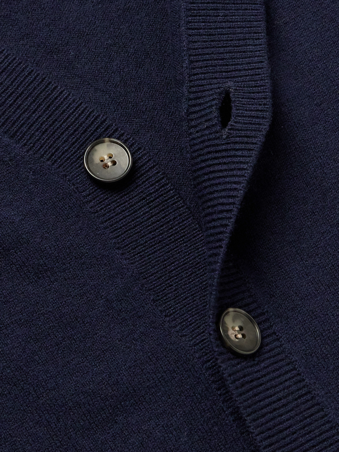 Shop Apc Joe Logo-embroidered Merino Wool Cardigan In Blue