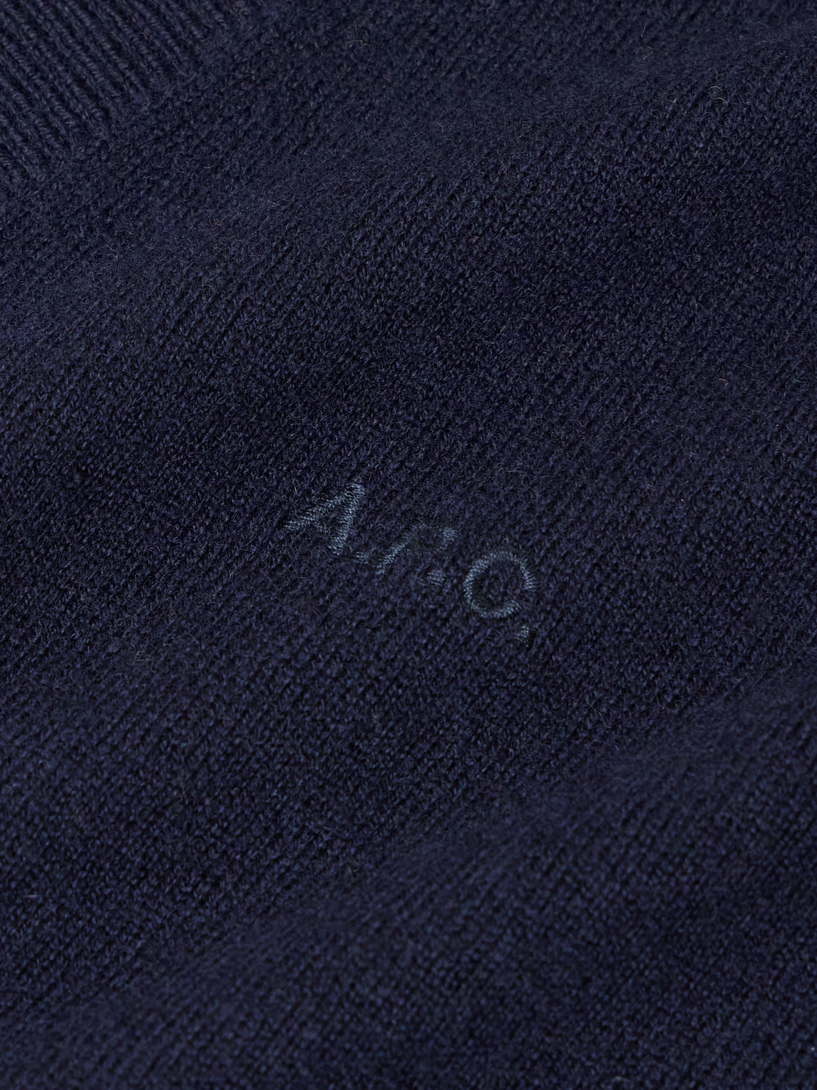 Shop Apc Joe Logo-embroidered Merino Wool Cardigan In Blue