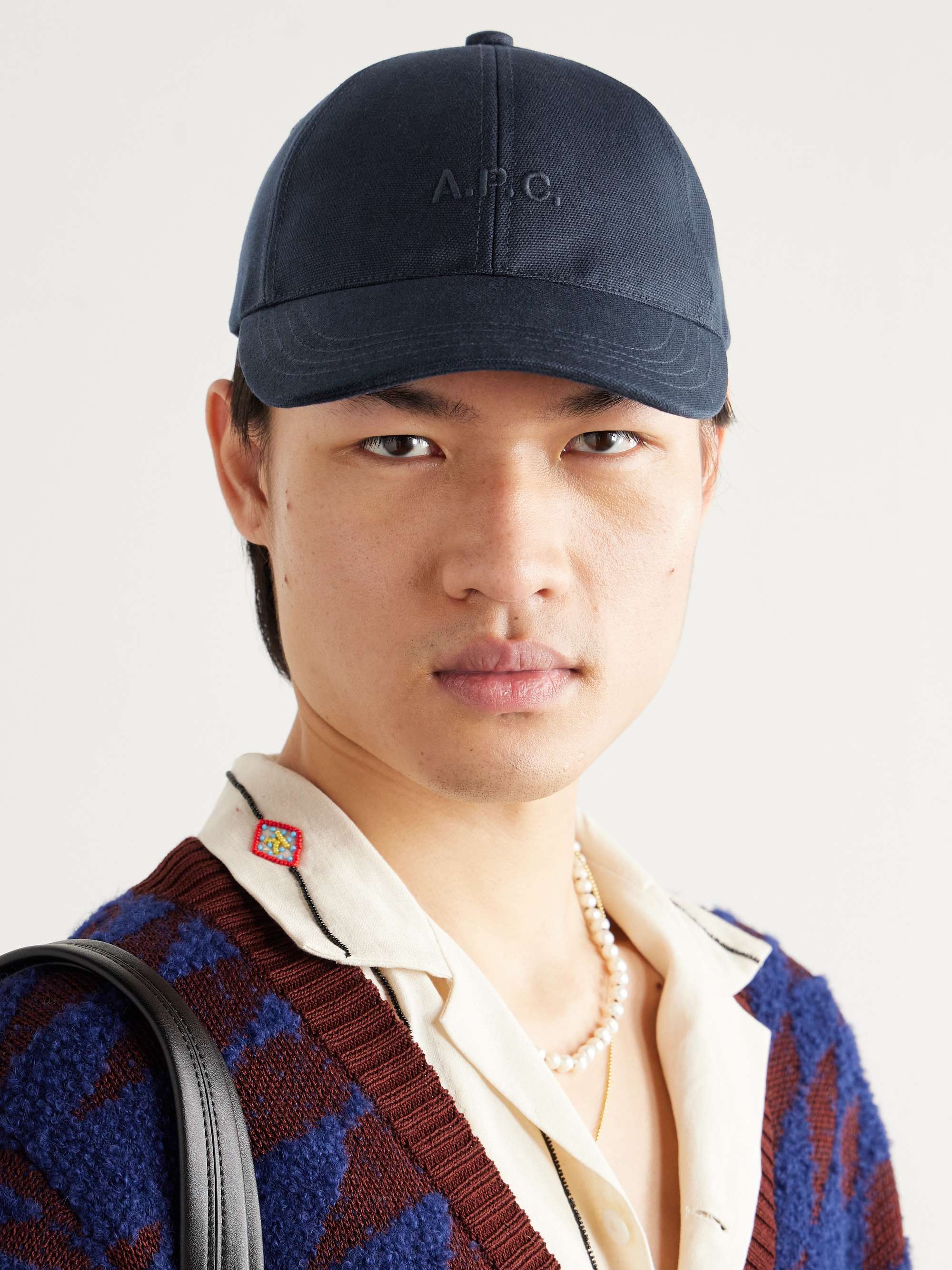 A.P.C. Charlie Logo-Embroidered Cotton-Canvas Baseball Cap for Men | MR ...