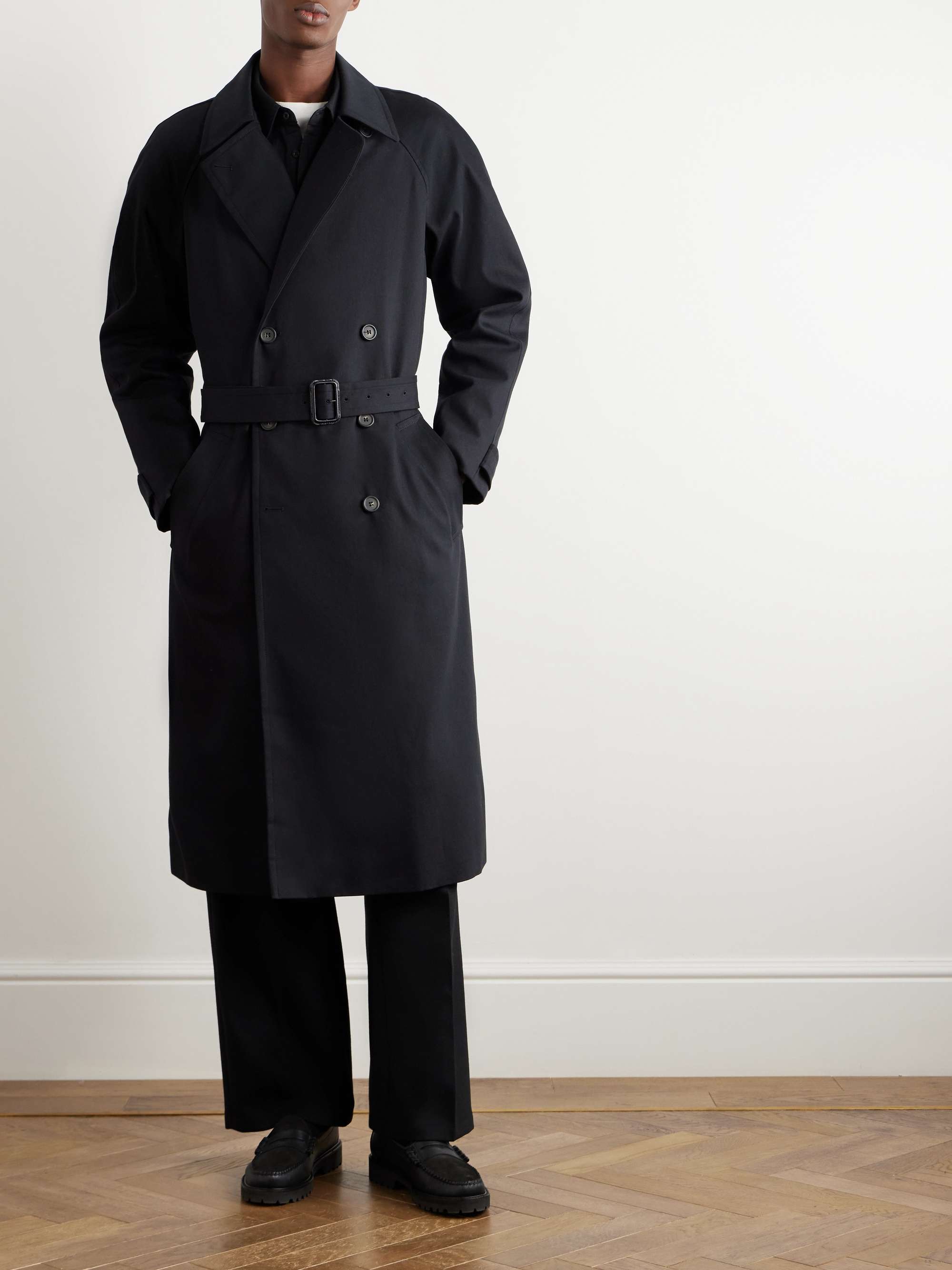 A.P.C. Lou Belted Double-Breasted Cotton and Wool-Blend Twill Trench Coat  for Men