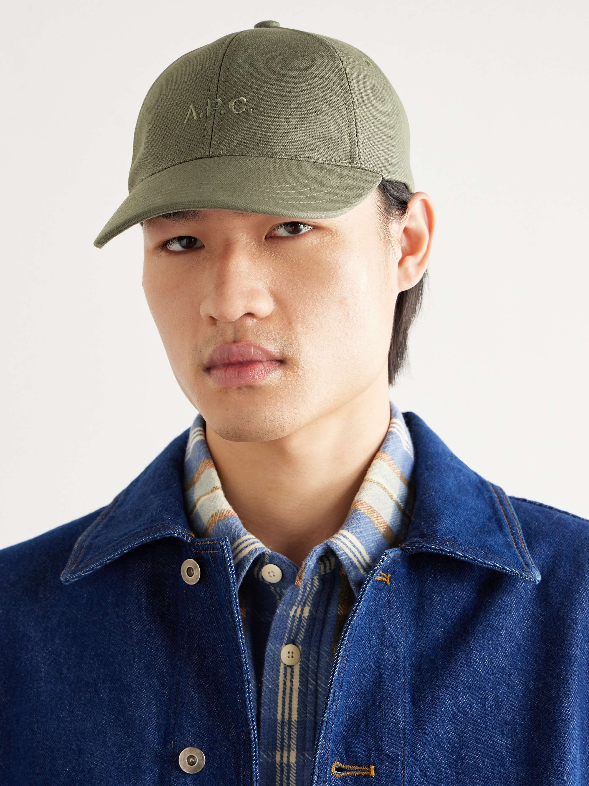 A.P.C. Charlie Logo-Embroidered Cotton-Canvas Baseball Cap for Men | MR ...