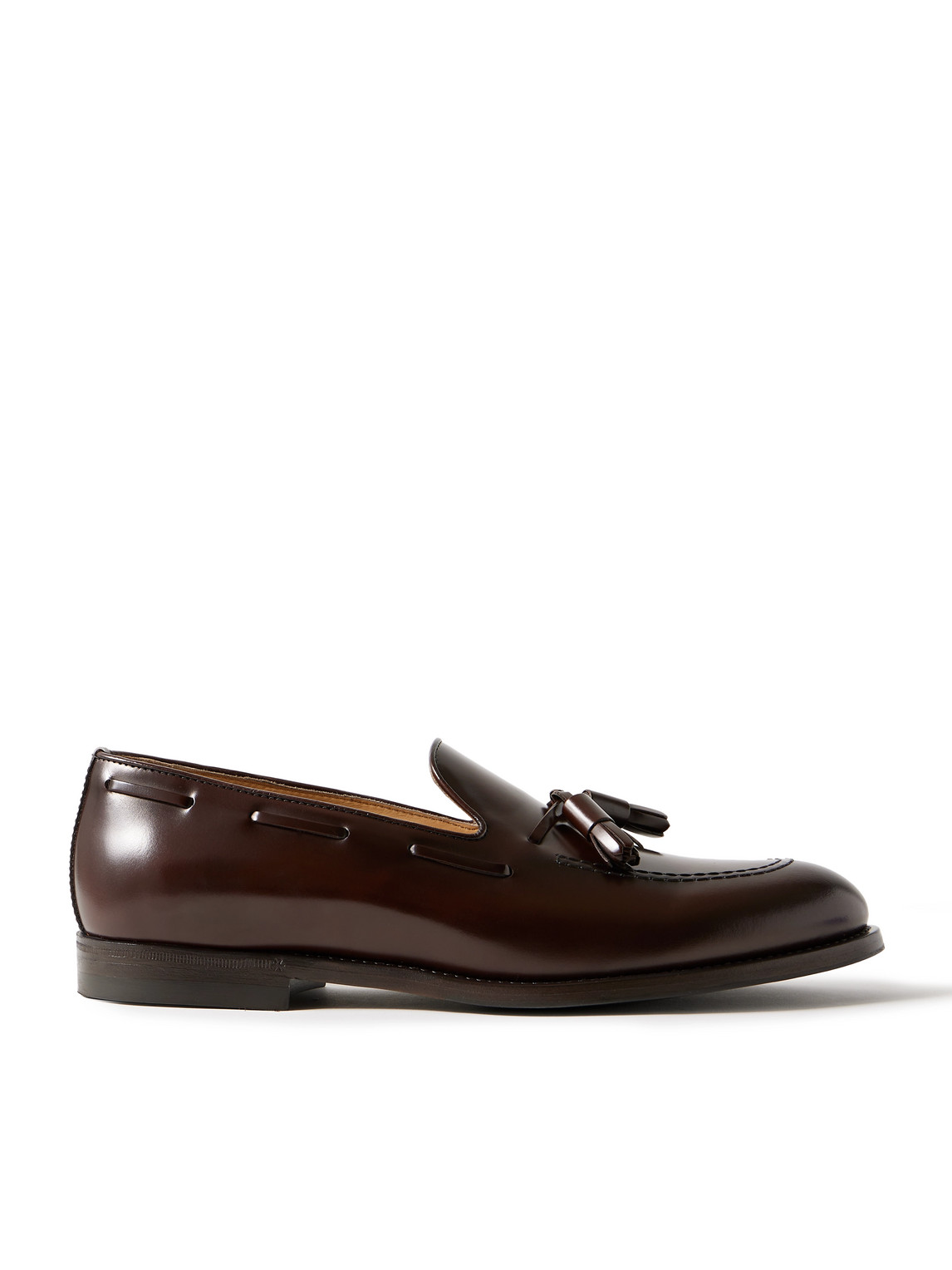 Brunello Cucinelli Rizzi Tasselled Leather Loafers In Brown