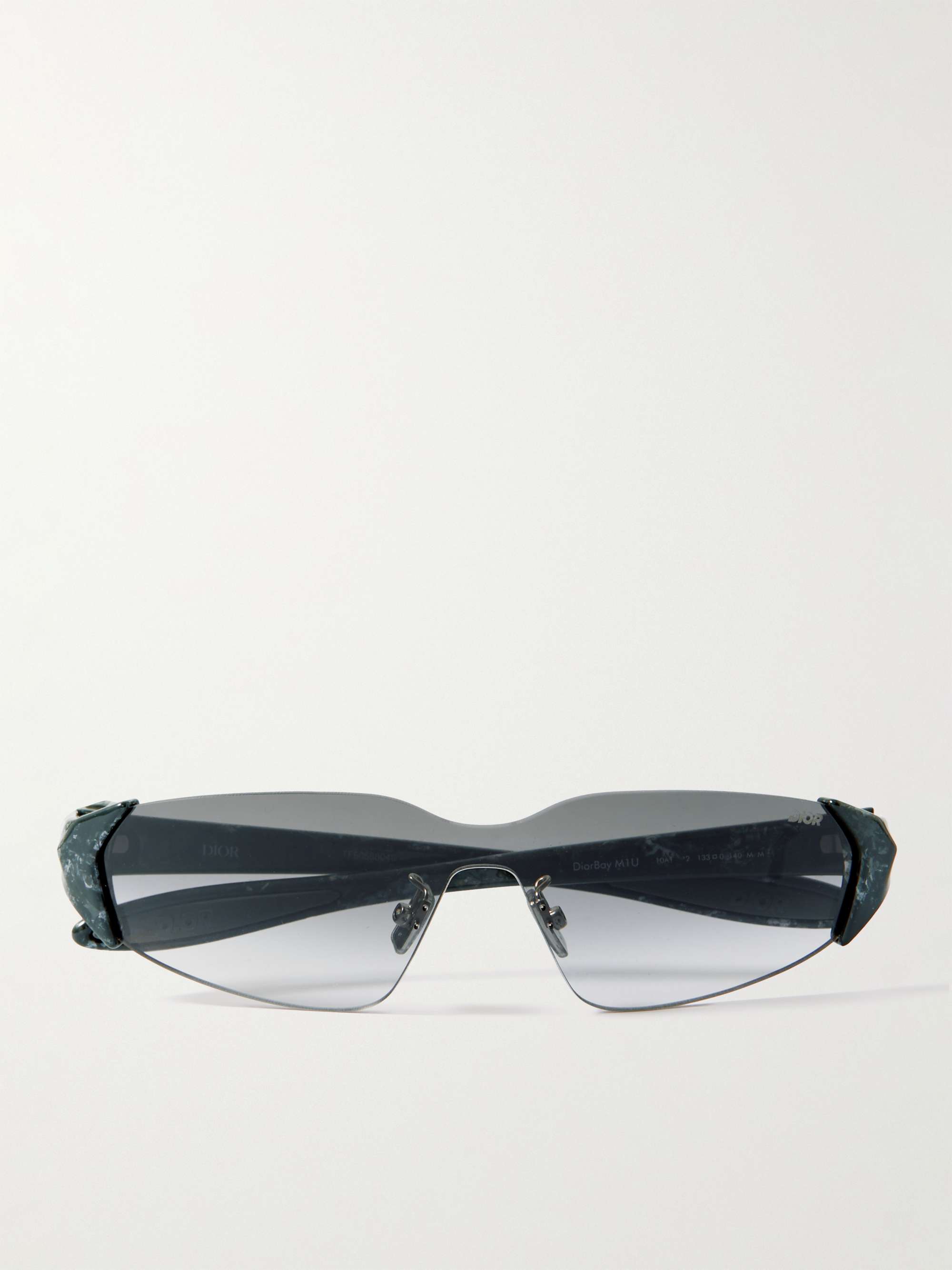 أسود نظارات شمسية DiorBay M1U بأسلوب أفياتور من الأسيتات | DIOR EYEWEAR |  MR PORTER