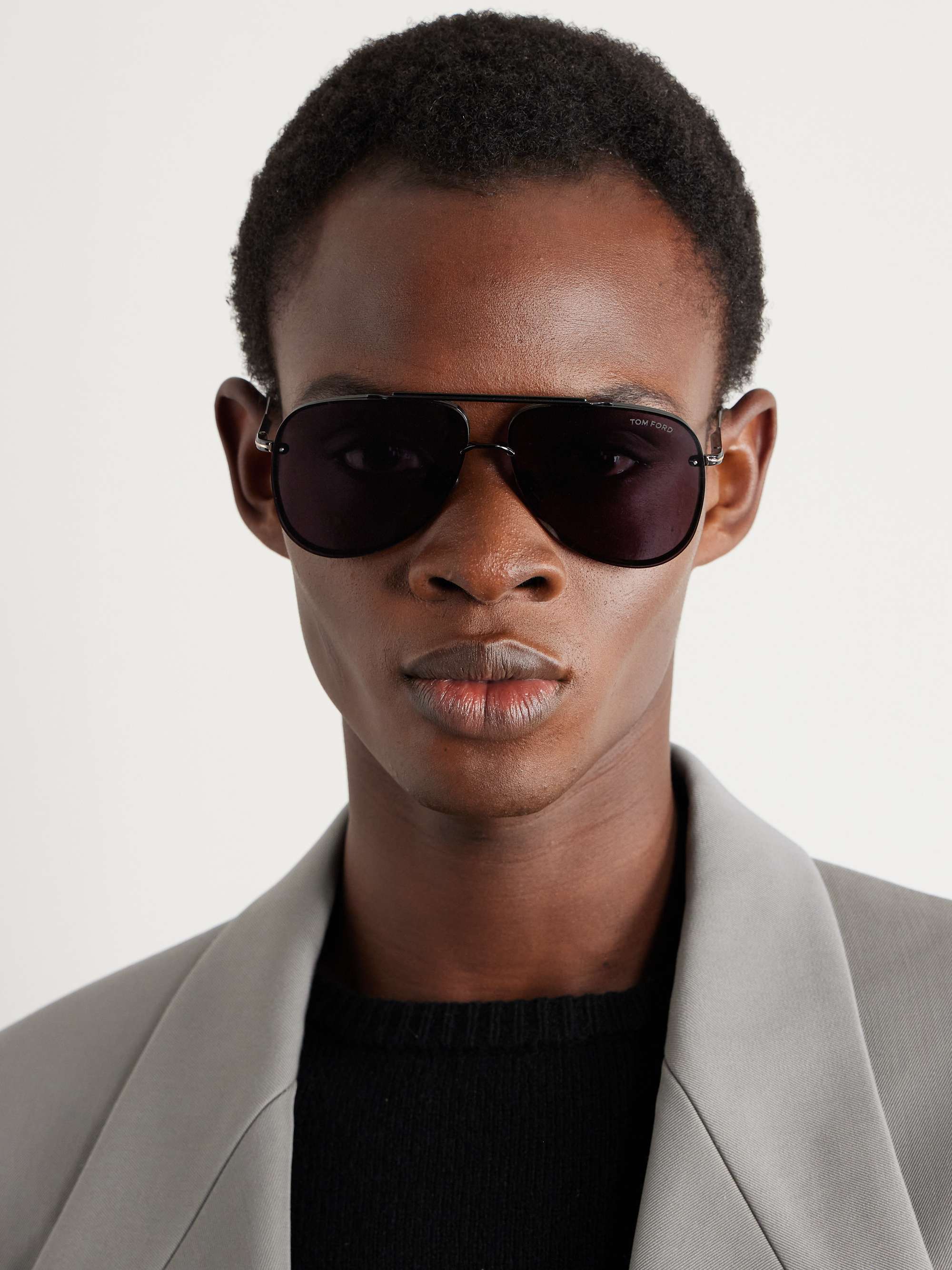 TOM FORD EYEWEAR Leon Aviator-Style Stainless Steel Sunglasses for Men | MR  PORTER
