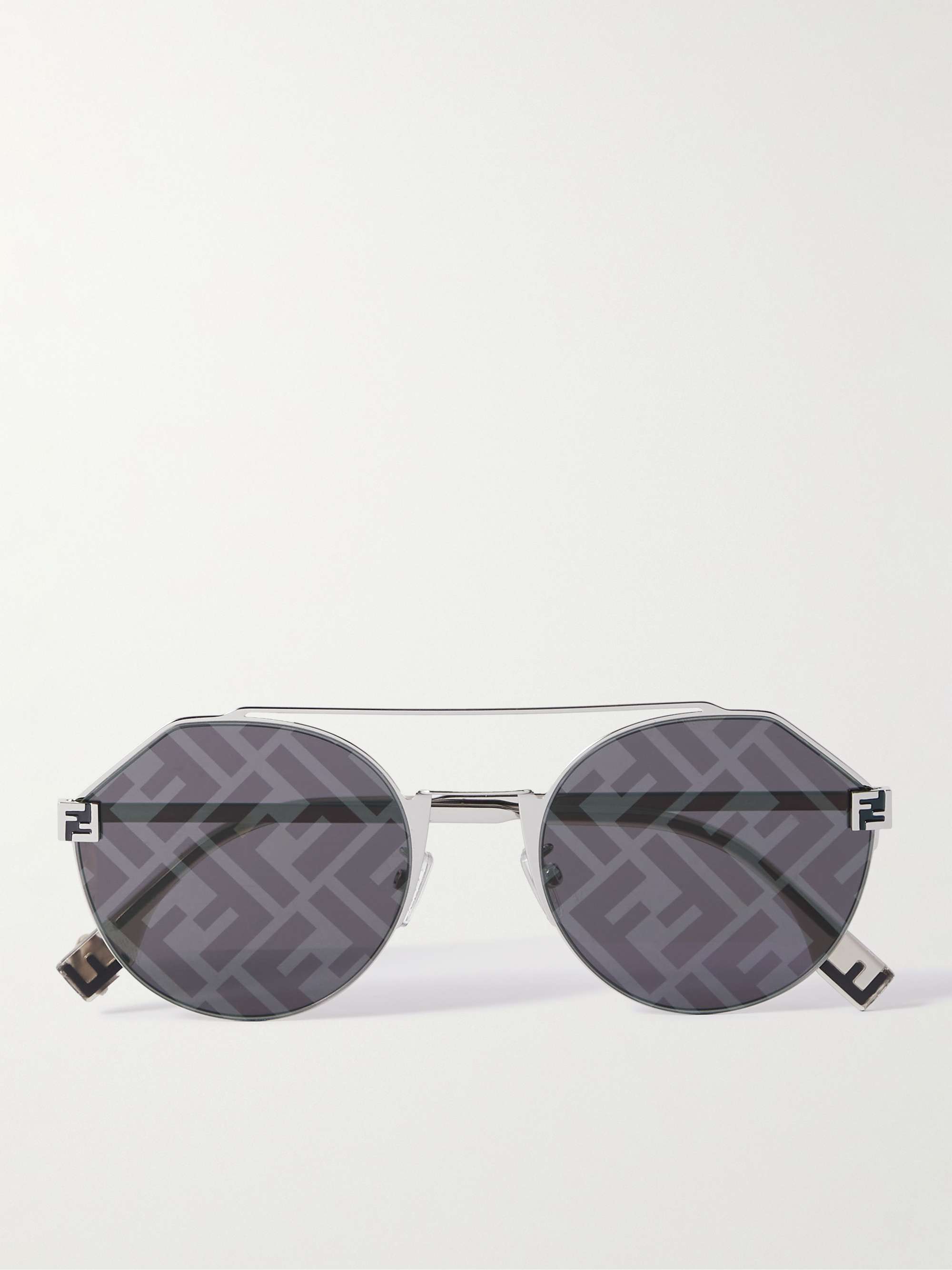 FENDI EYEWEAR Sky Metal Round-Frame Sunglasses for Men | MR PORTER
