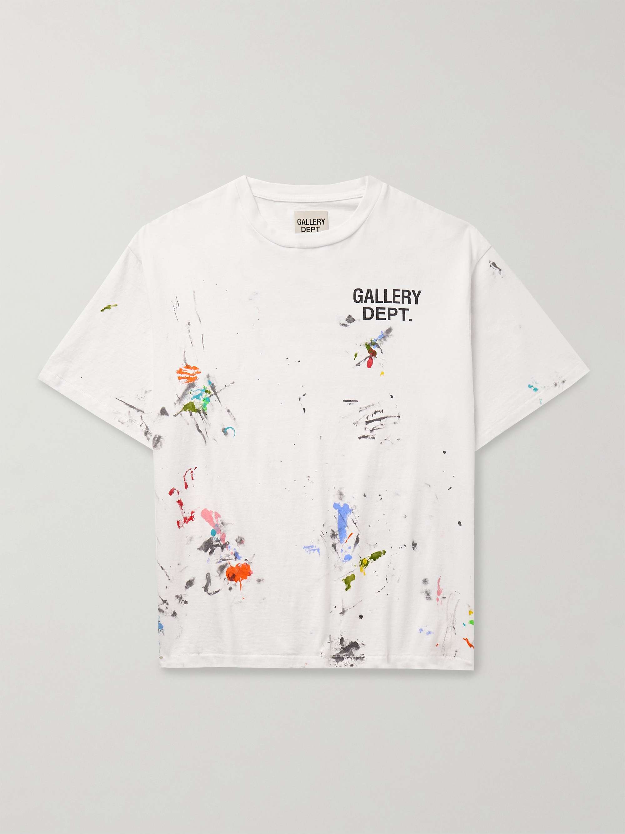 T-shirt in jersey di cotone con logo e schizzi di vernice GALLERY DEPT. da  uomo | MR PORTER