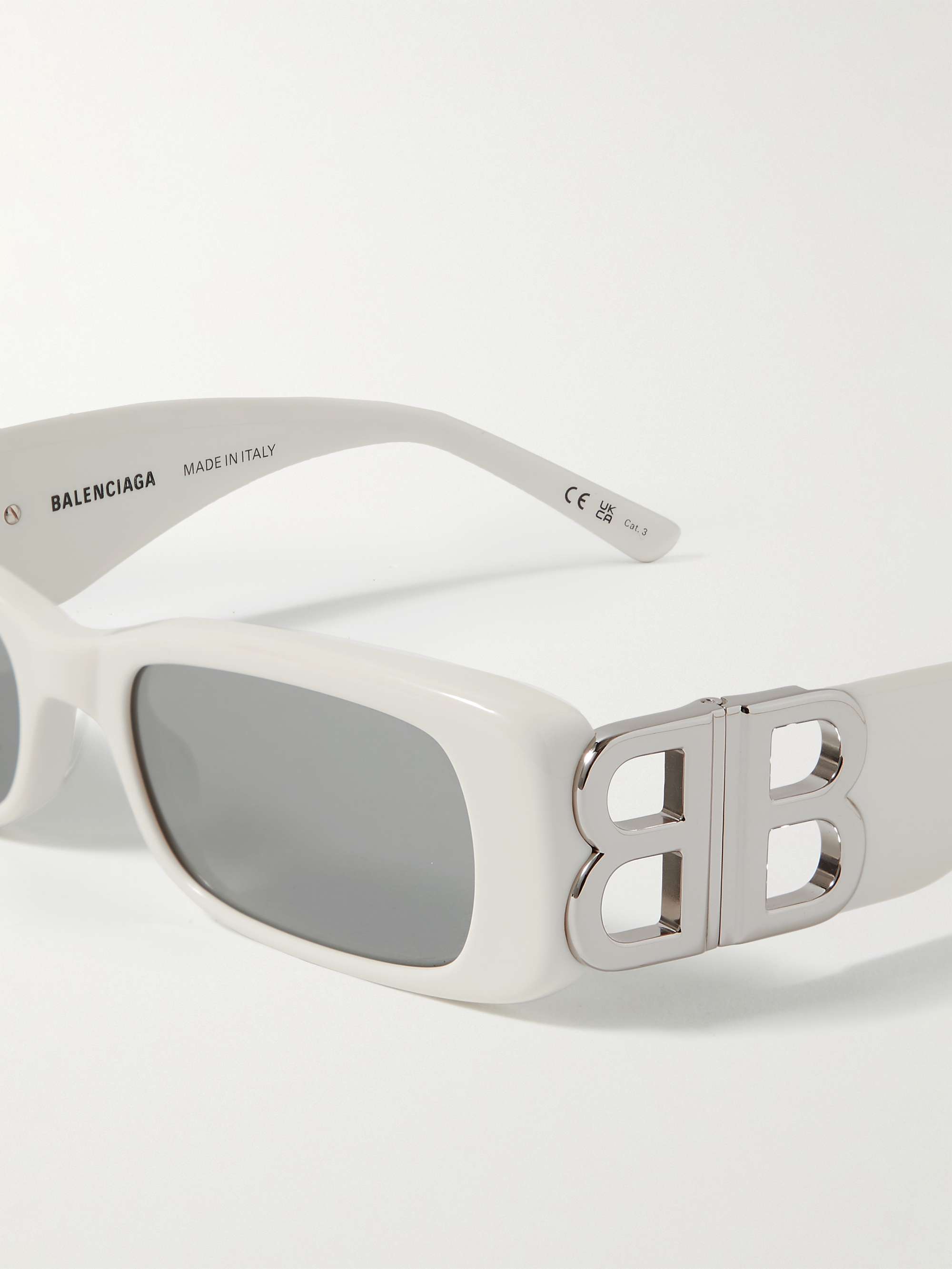 BALENCIAGA EYEWEAR Dynasty Rectangular-Frame Acetate and Silver-Tone  Sunglasses for Men | MR PORTER