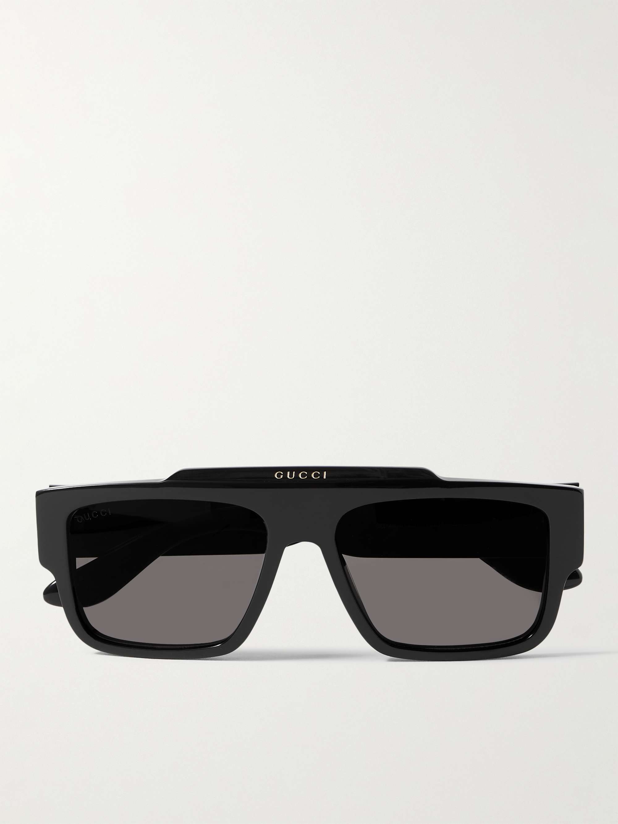 GUCCI EYEWEAR Square-Frame Recycled-Acetate Sunglasses for Men | MR PORTER
