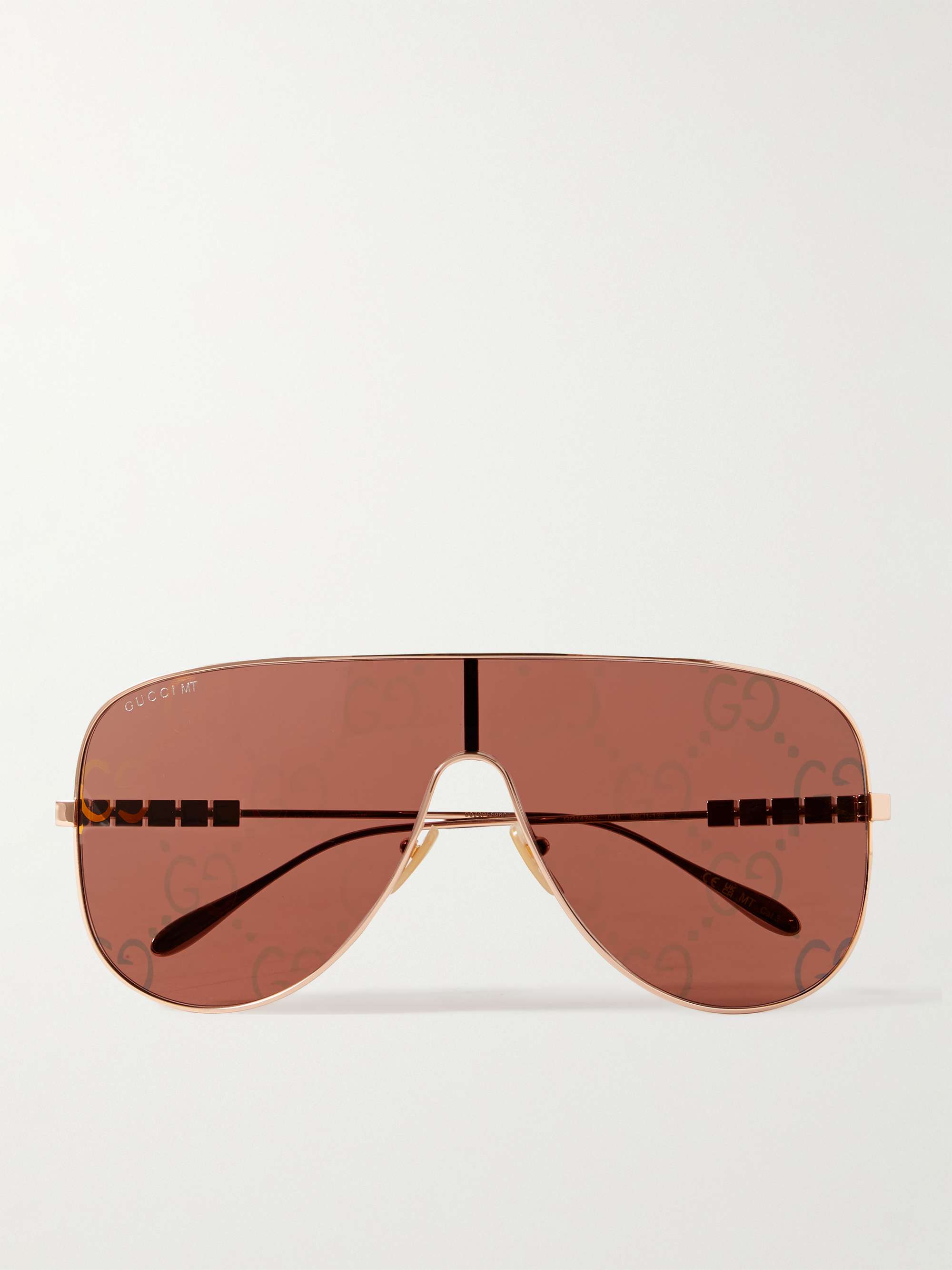 GUCCI EYEWEAR Aviator-Style Rose Gold-Tone Sunglasses for Men | MR PORTER