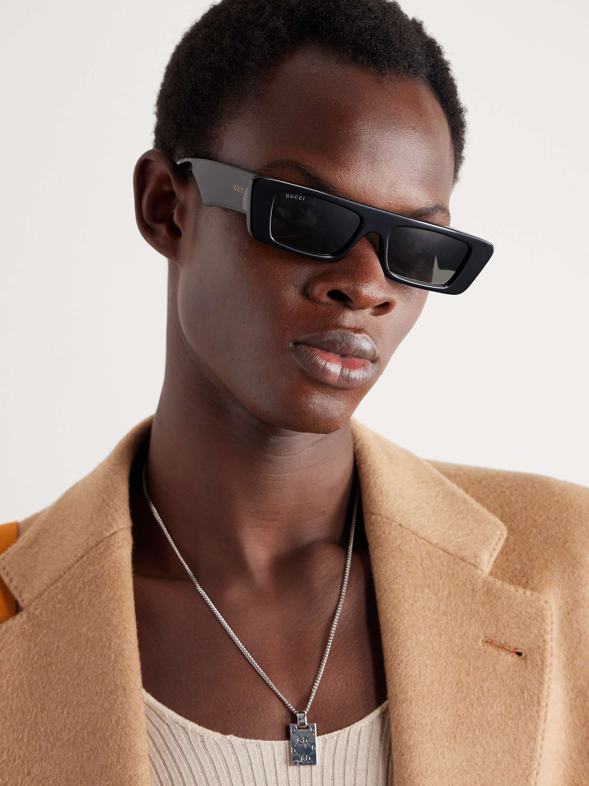 GUCCI EYEWEAR Square-Frame Recycled-Acetate Sunglasses for Men | MR PORTER