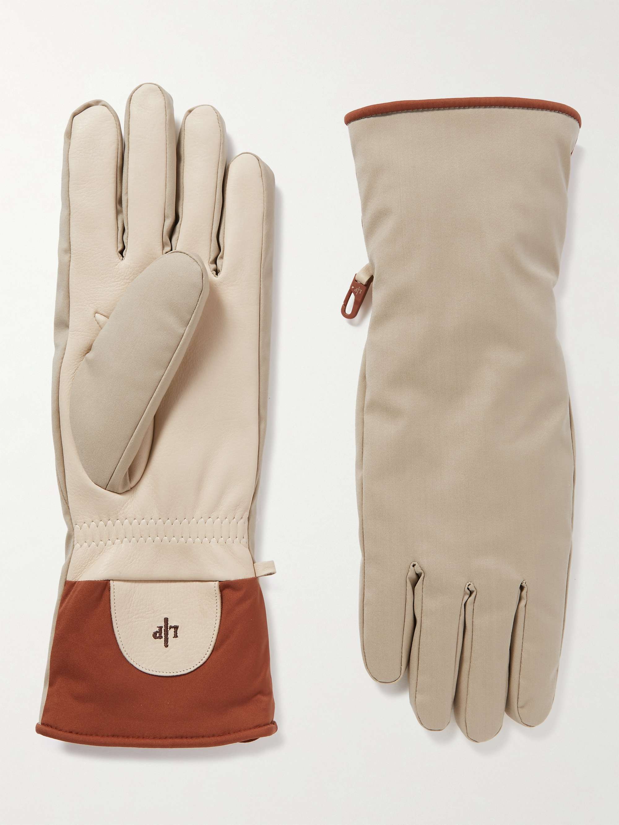 LORO PIANA Guanto Leather-Panelled Shell Ski Gloves for Men | MR PORTER