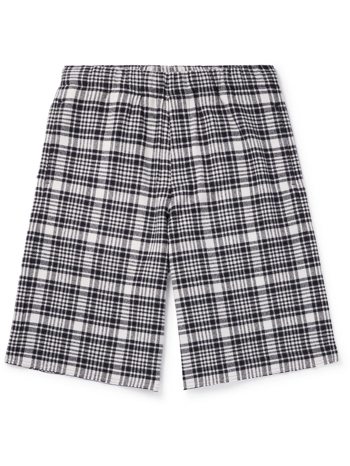 ZEGNA X THE ELDER STATESMAN STRAIGHT-LEG CHECKED WOOL AND CASHMERE-BLEND SHORTS