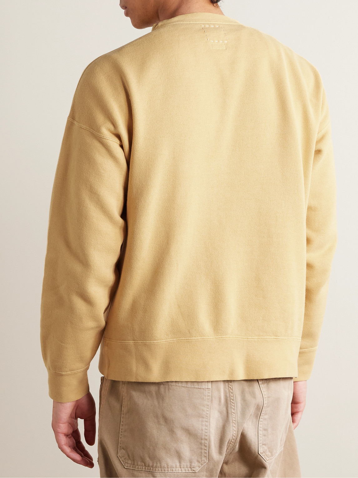 Shop Visvim Ultimate Jumbo Sb Cotton-jersey Sweatshirt In Yellow