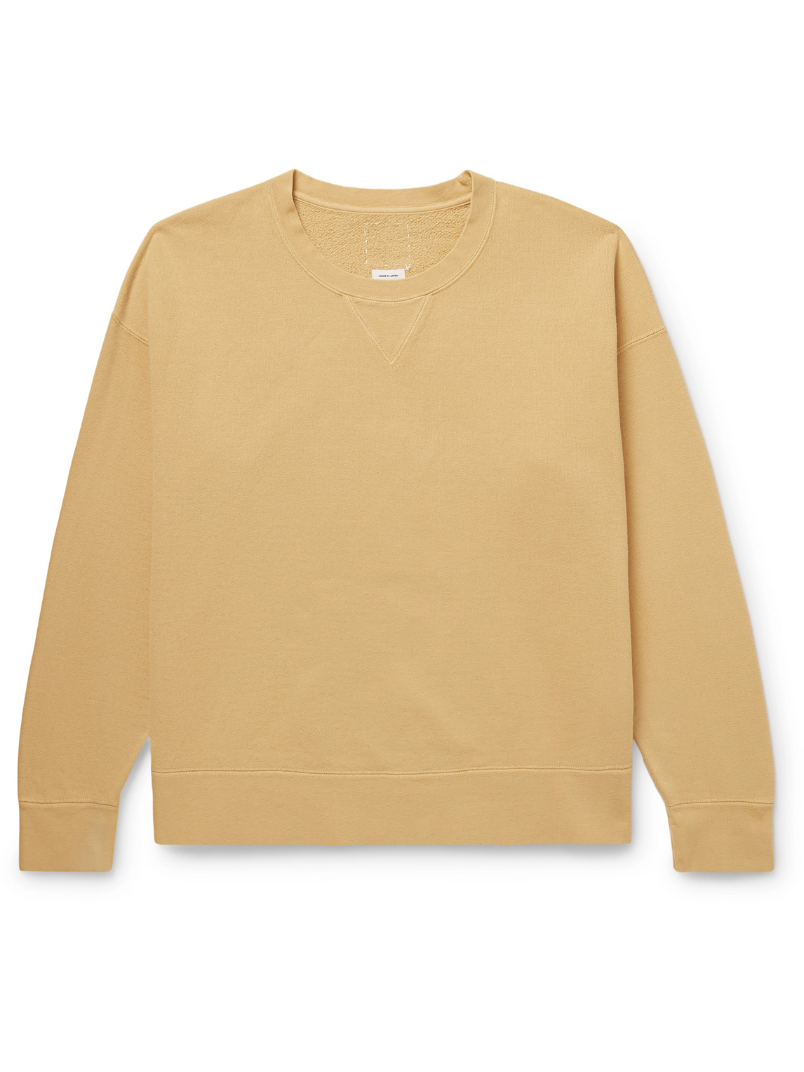 Shop Visvim Ultimate Jumbo Sb Cotton-jersey Sweatshirt In Yellow