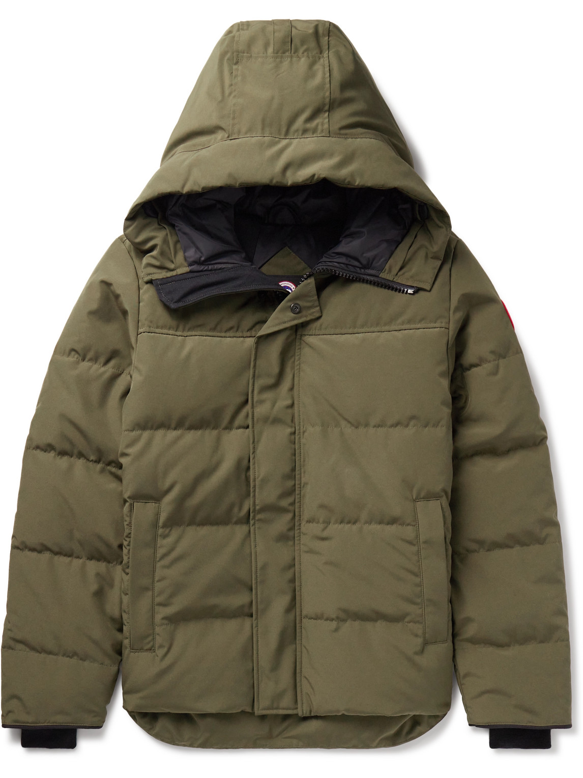 Shop Canada Goose Macmillan Logo-appliquéd Quilted Shell Hooded Down Parka In Green